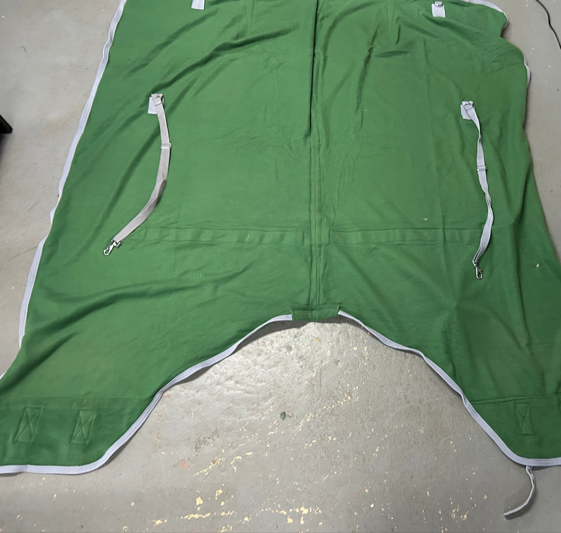 Green and Grey Fleece Cooler 70"-Horse Blanket-Consignment-Evolution Equestrian Co.