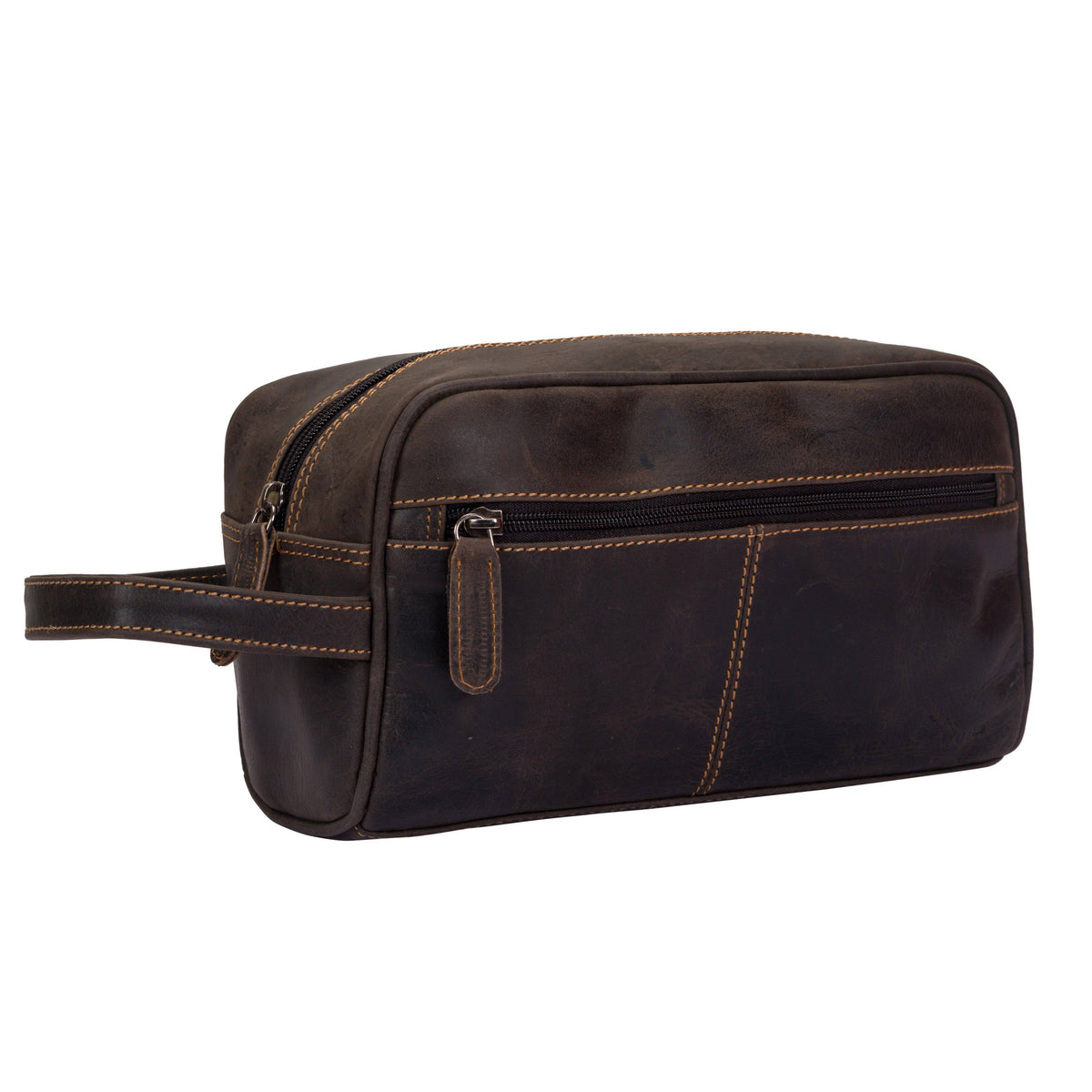 Greenwood Leather - Leather Banff Toiletry Bag: Brown-Greenwood Leather-Evolution Equestrian Co.