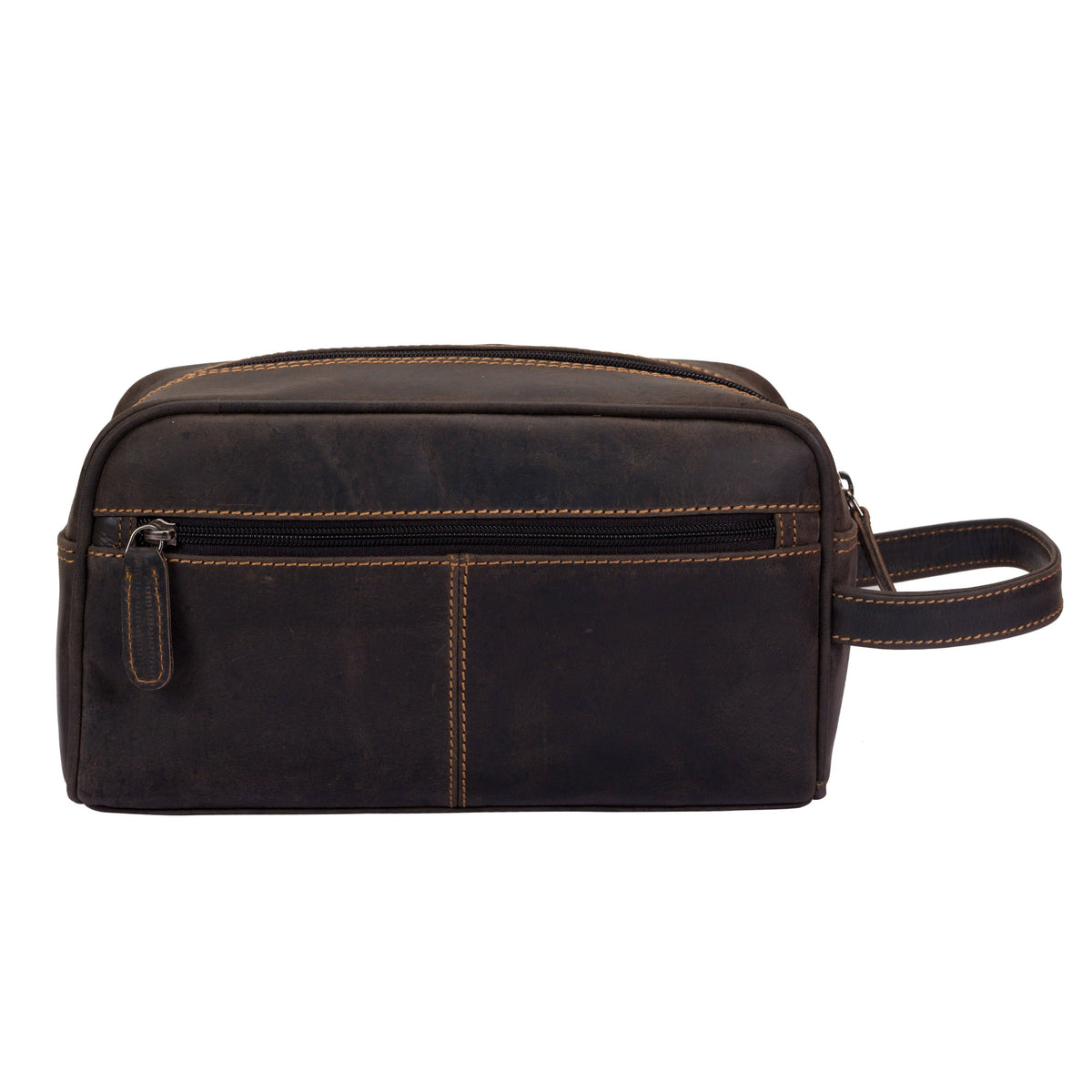 Greenwood Leather - Leather Banff Toiletry Bag: Brown-Greenwood Leather-Evolution Equestrian Co.