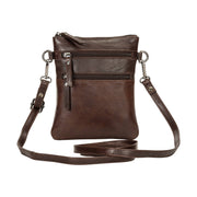 Greenwood Leather - The Cedar | Compact Full-Grain Leather Crossbody Bag: Brown-Greenwood Leather-Evolution Equestrian Co.