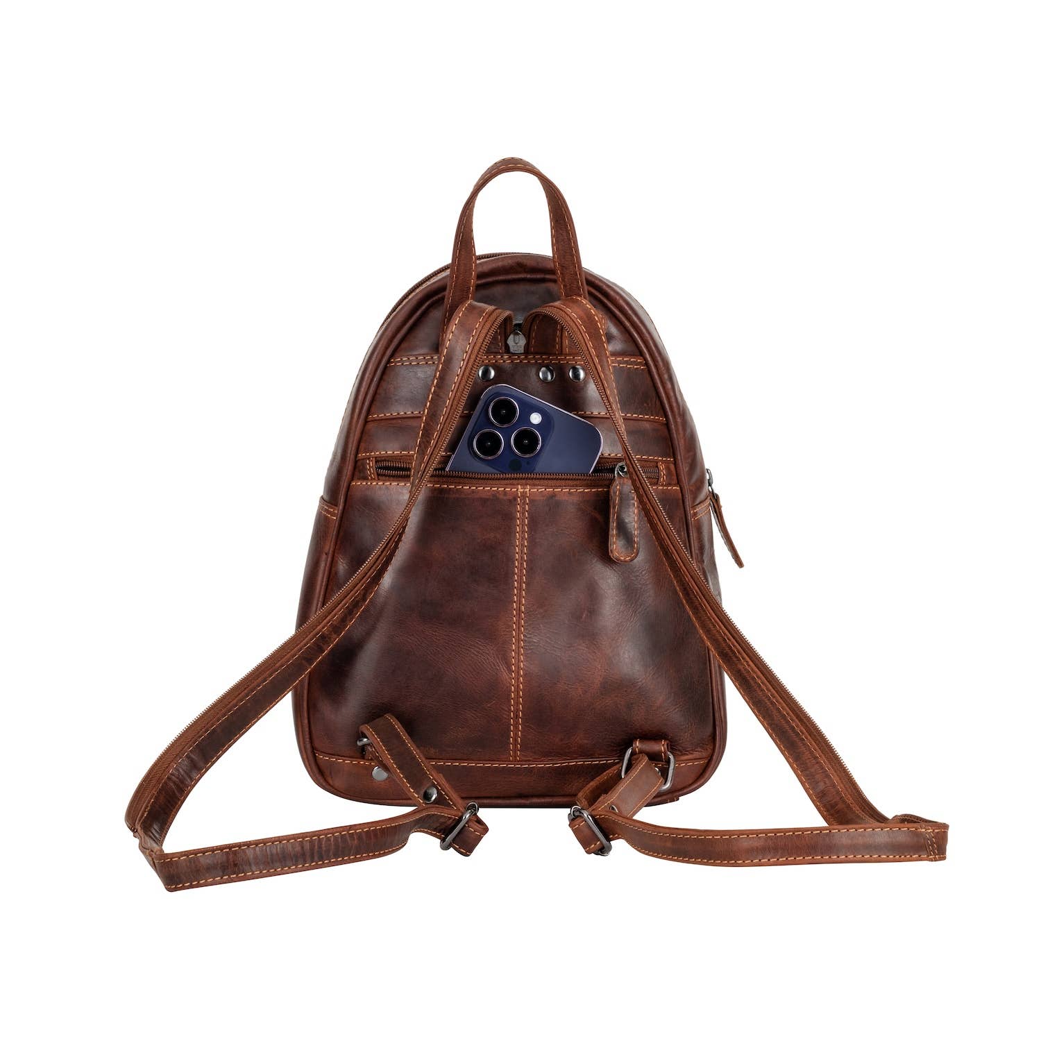 Greenwood Leather - Leather Women Backpack Little Emma - Sandal-Greenwood Leather-Evolution Equestrian Co.