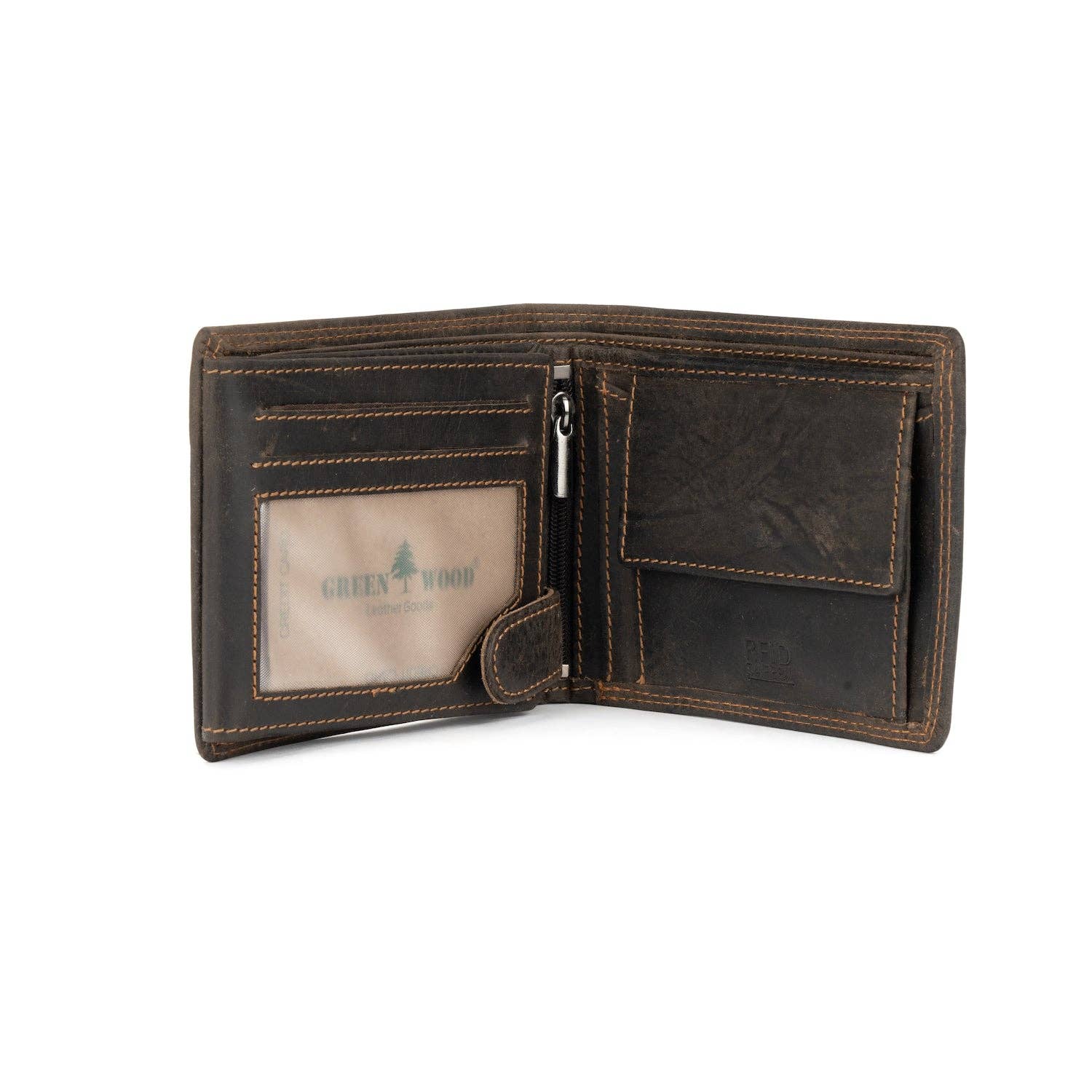 Greenwood Leather - Leather Wallet George GW2157: Brown-Greenwood Leather-Evolution Equestrian Co.