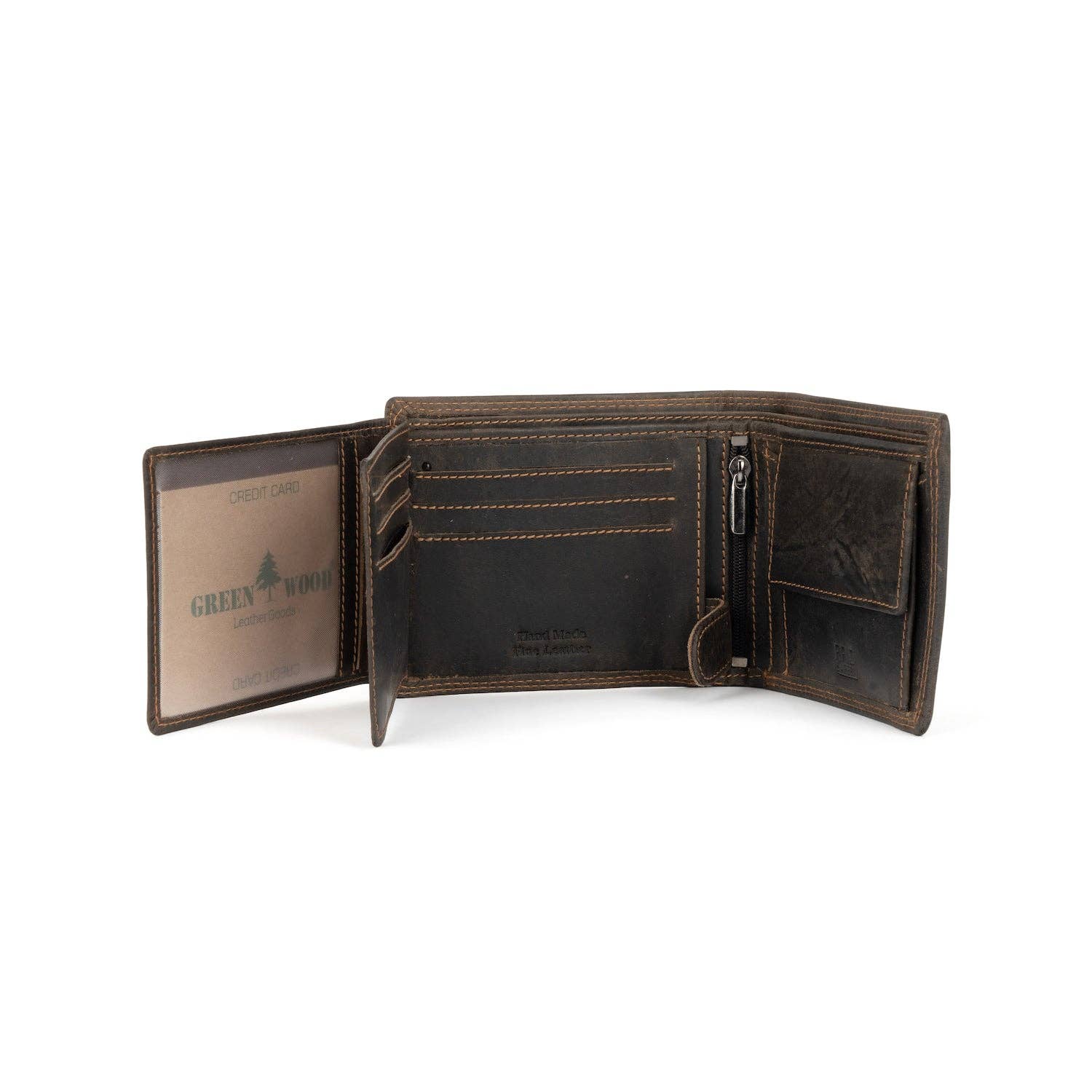 Greenwood Leather - Leather Wallet George GW2157: Brown-Greenwood Leather-Evolution Equestrian Co.