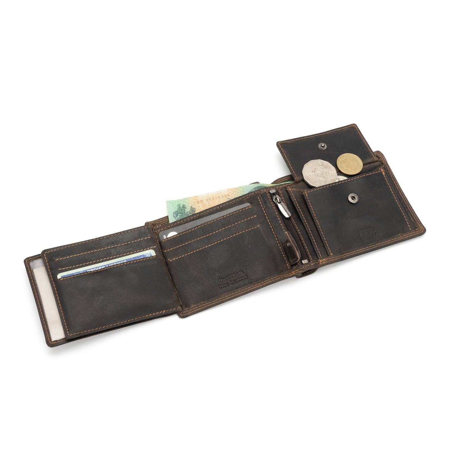 Greenwood Leather - Leather Wallet George GW2157: Brown-Greenwood Leather-Evolution Equestrian Co.