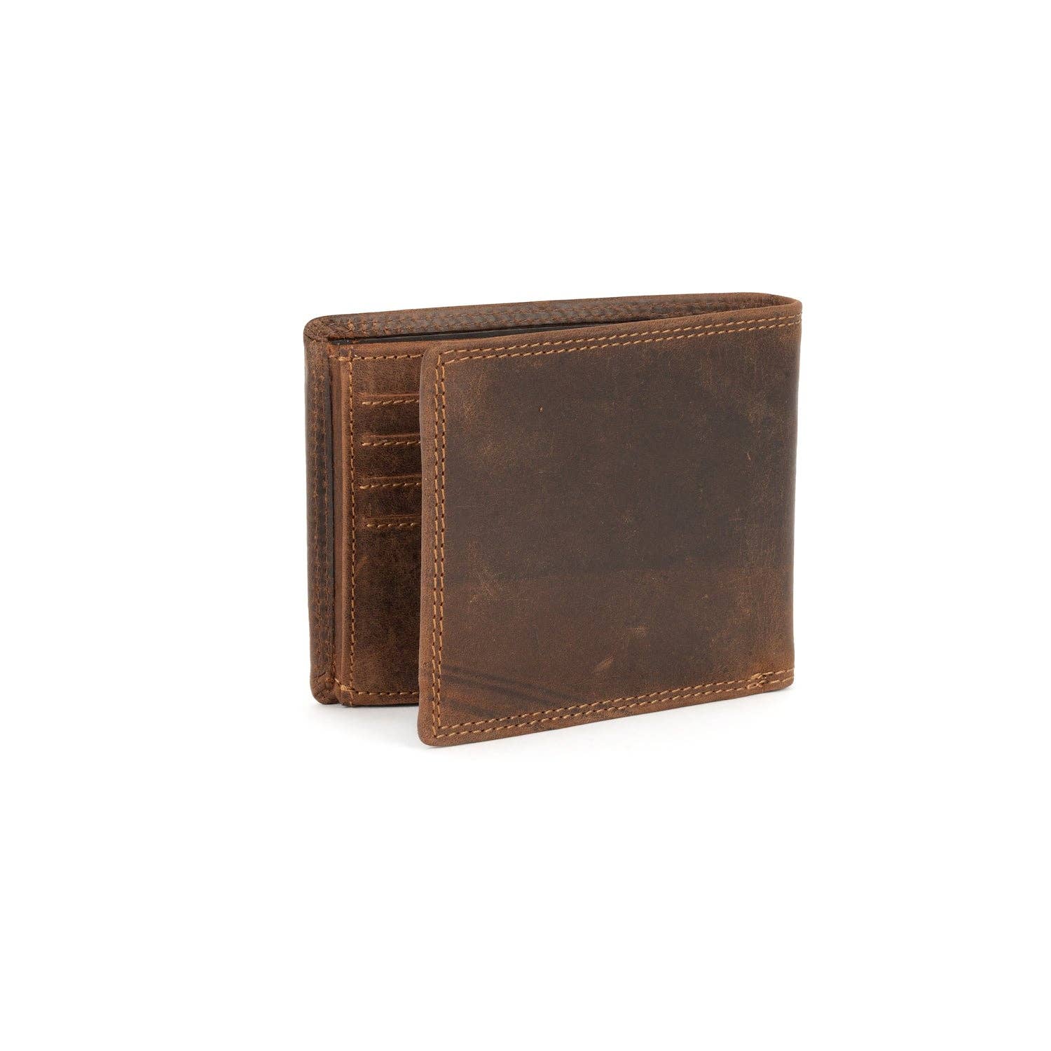 Greenwood Leather - Hart Leather Men's RFID Wallet: Brown-Greenwood Leather-Evolution Equestrian Co.