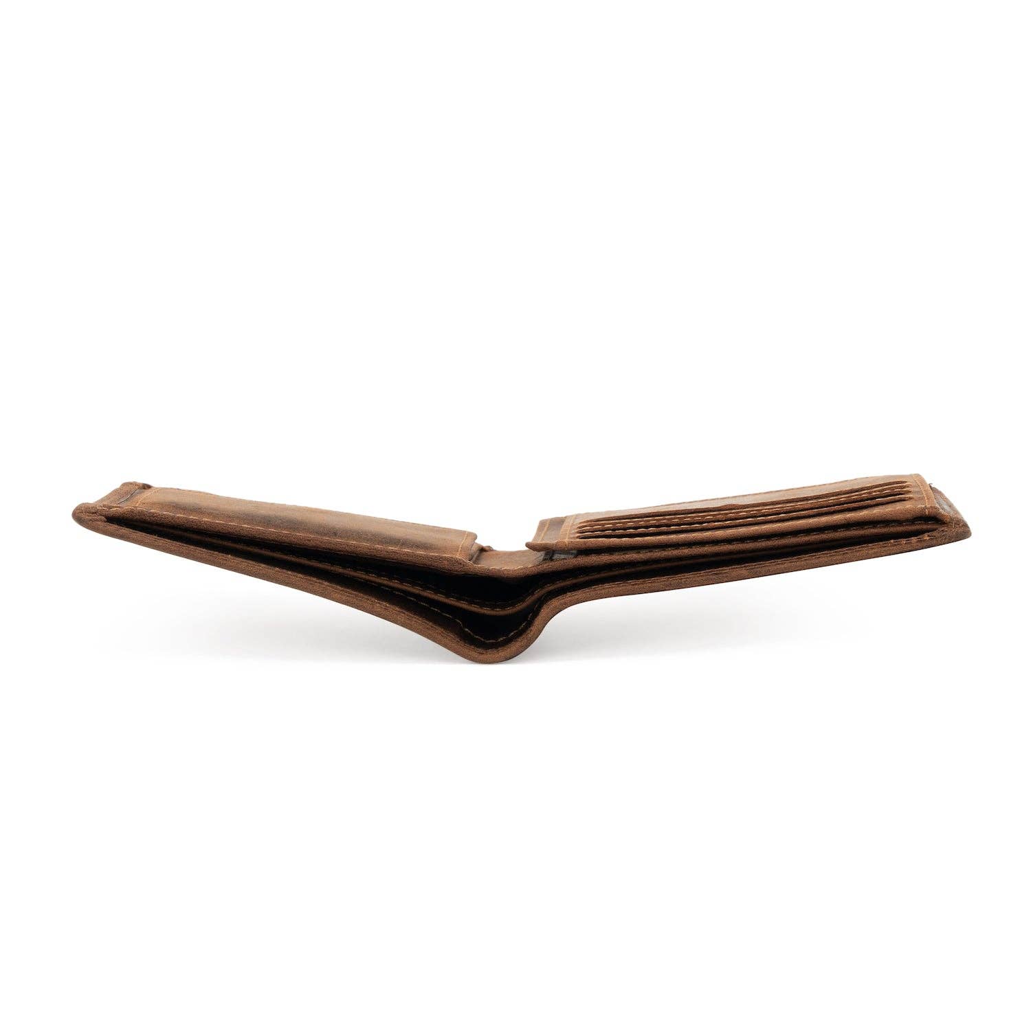 Greenwood Leather - Hart Leather Men's RFID Wallet: Brown-Greenwood Leather-Evolution Equestrian Co.