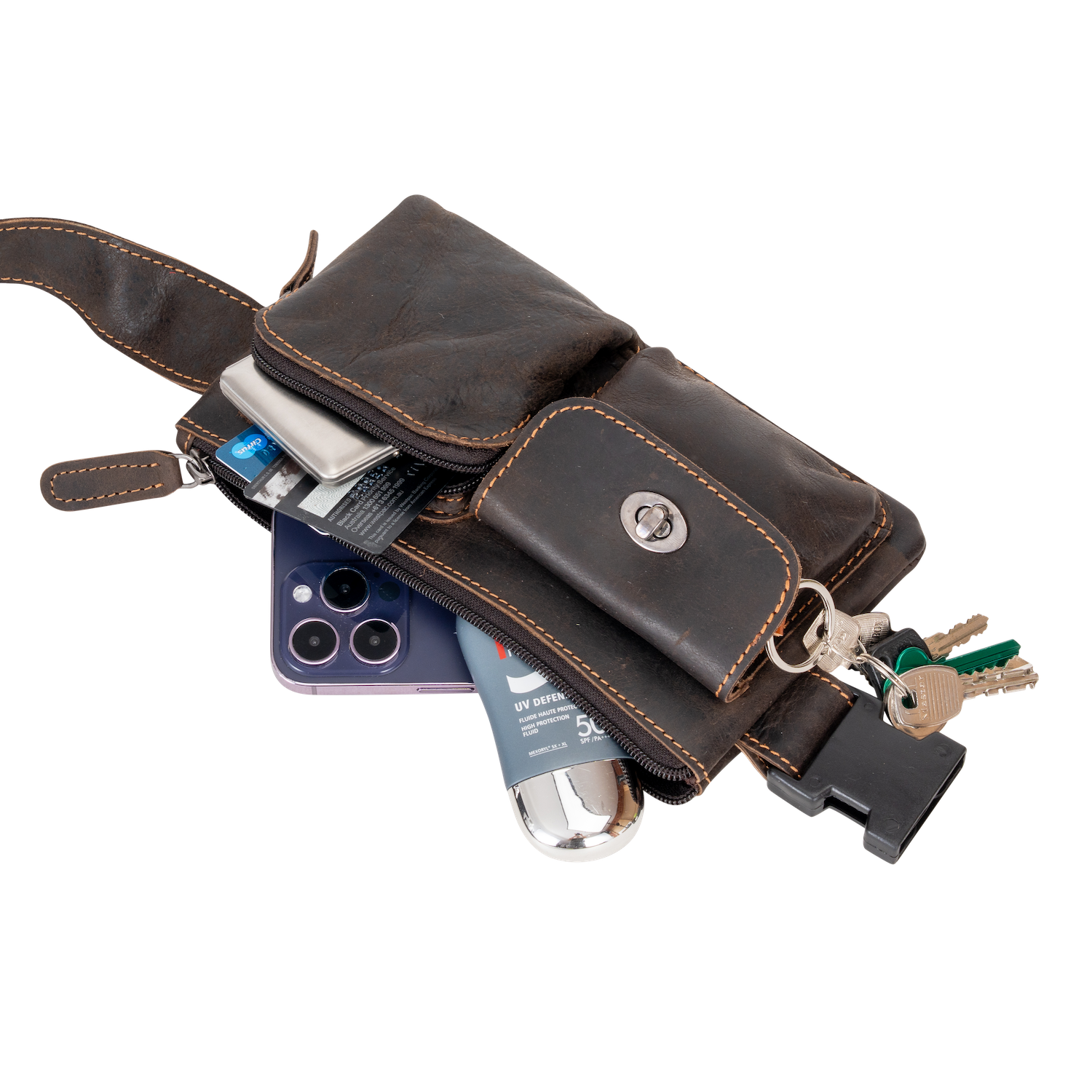 Greenwood Leather - The Bum Bag Kakadu: Brown-Greenwood Leather-Evolution Equestrian Co.