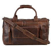 Greenwood Leather - Large Leather Weekender Bag - Casual Vintage Look: Sandal-Greenwood Leather-Evolution Equestrian Co.