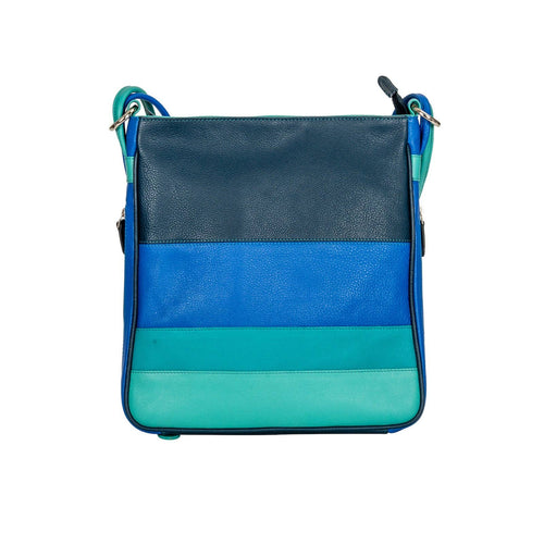 Greenwood Leather - Leather Multi-Color Women's Backpack Mae: Blue-Greenwood Leather-Evolution Equestrian Co.