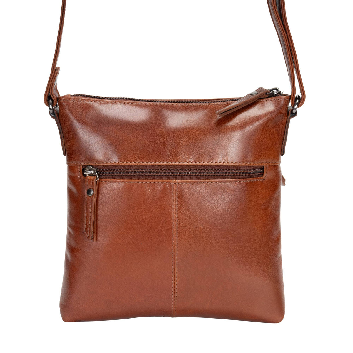 Greenwood Leather - Maple Full-Grain Leather Crossbody Bag for Women: Camel-Greenwood Leather-Evolution Equestrian Co.