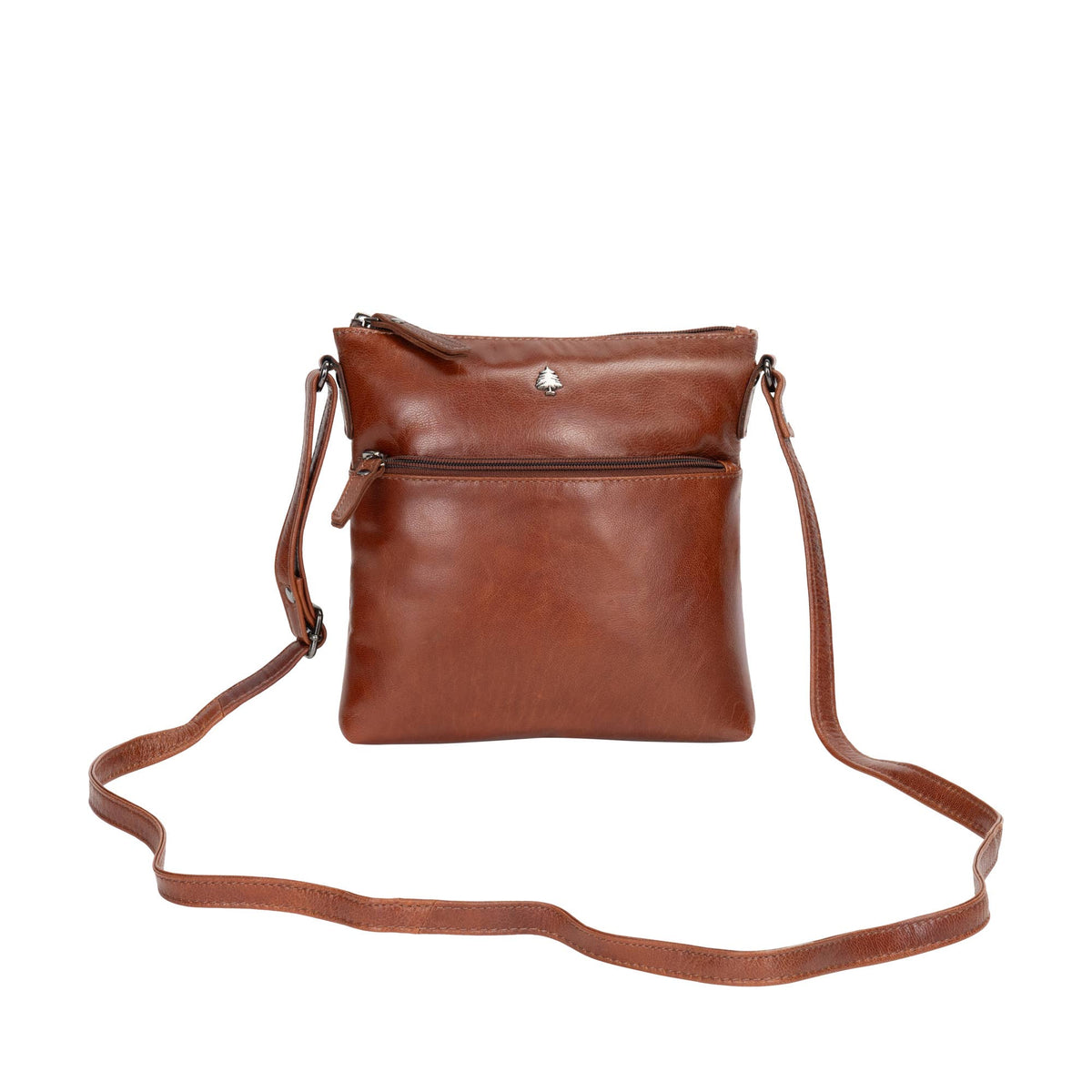 Greenwood Leather - Maple Full-Grain Leather Crossbody Bag for Women: Camel-Greenwood Leather-Evolution Equestrian Co.