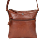 Greenwood Leather - Maple Full-Grain Leather Crossbody Bag for Women: Camel-Greenwood Leather-Evolution Equestrian Co.