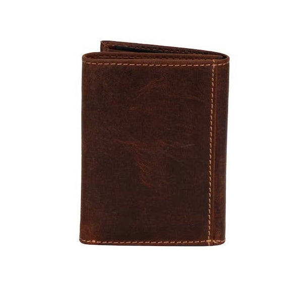 Greenwood Leather - Men’s Tri-Fold RFID Leather Wallet Wellington: Sandal-Greenwood Leather-Evolution Equestrian Co.
