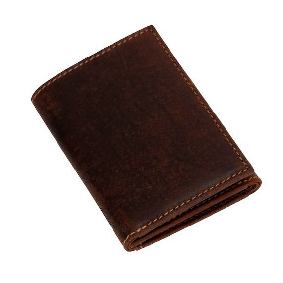 Greenwood Leather - Men’s Tri-Fold RFID Leather Wallet Wellington: Sandal-Greenwood Leather-Evolution Equestrian Co.