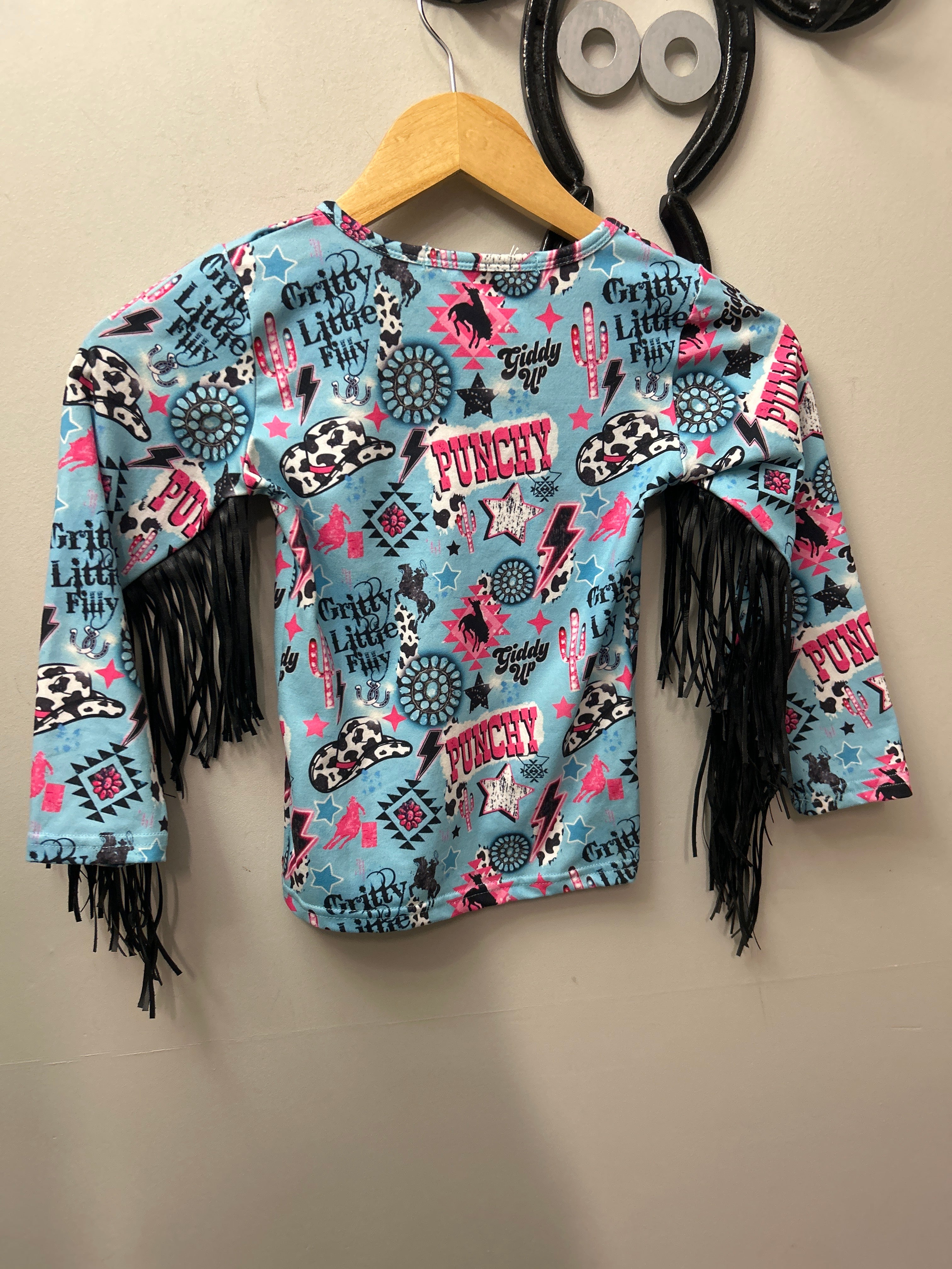 Gritty Little Fily Kid's Western Shirt 6/7-Western Shirt-Consignment-Evolution Equestrian Co.