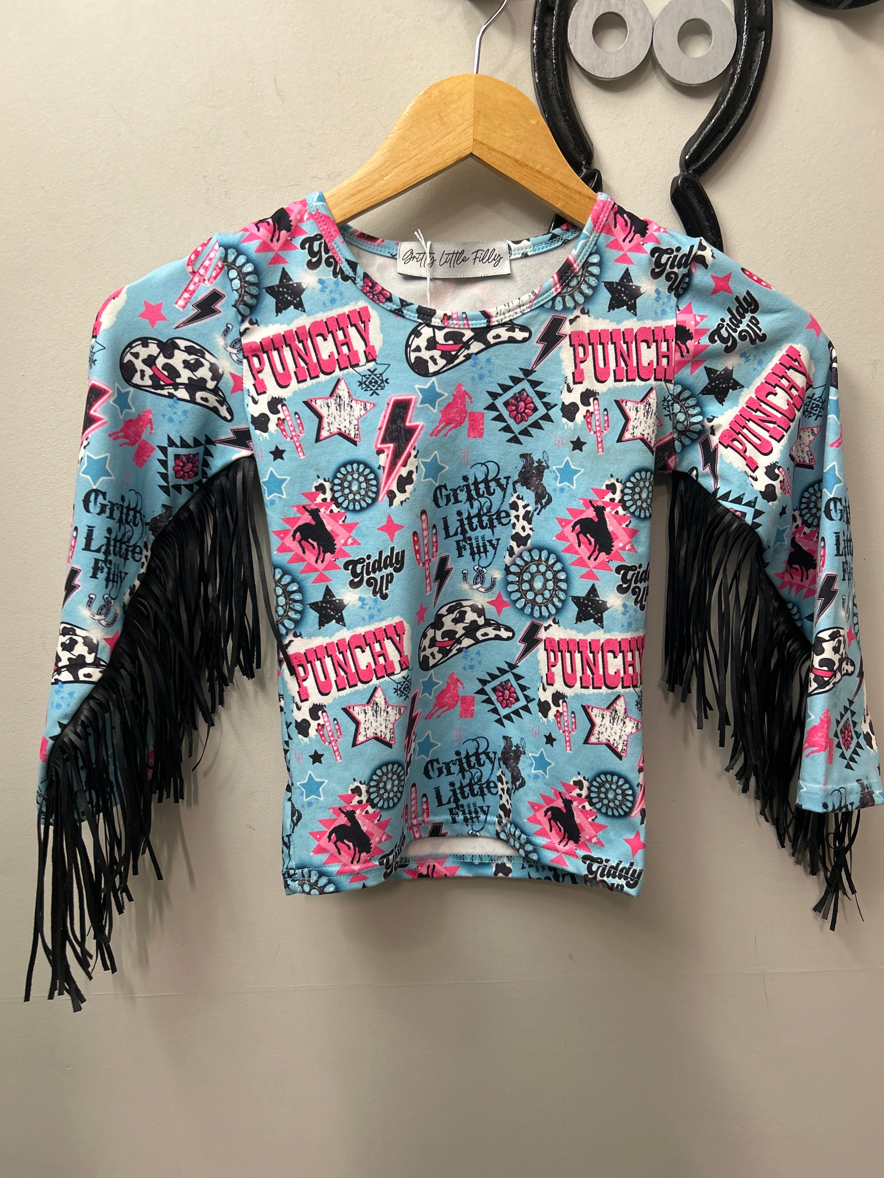 Gritty Little Fily Kid's Western Shirt 6/7-Western Shirt-Consignment-Evolution Equestrian Co.