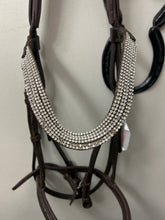 Load image into Gallery viewer, HKM Brown Patent Dressage Bridle-Bridle-Consignment-Evolution Equestrian Co.
