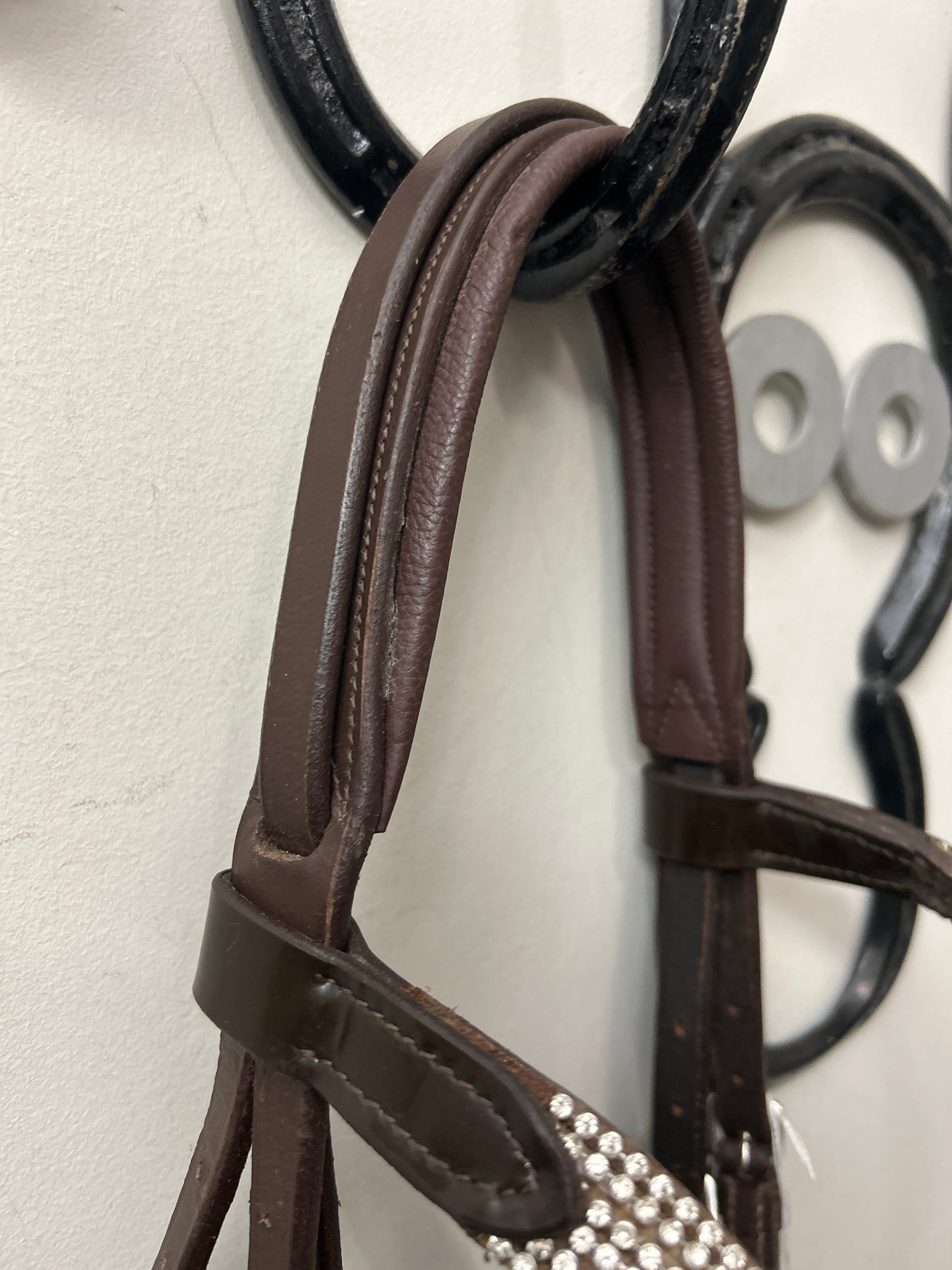 HKM Brown Patent Dressage Bridle-Bridle-Consignment-Evolution Equestrian Co.