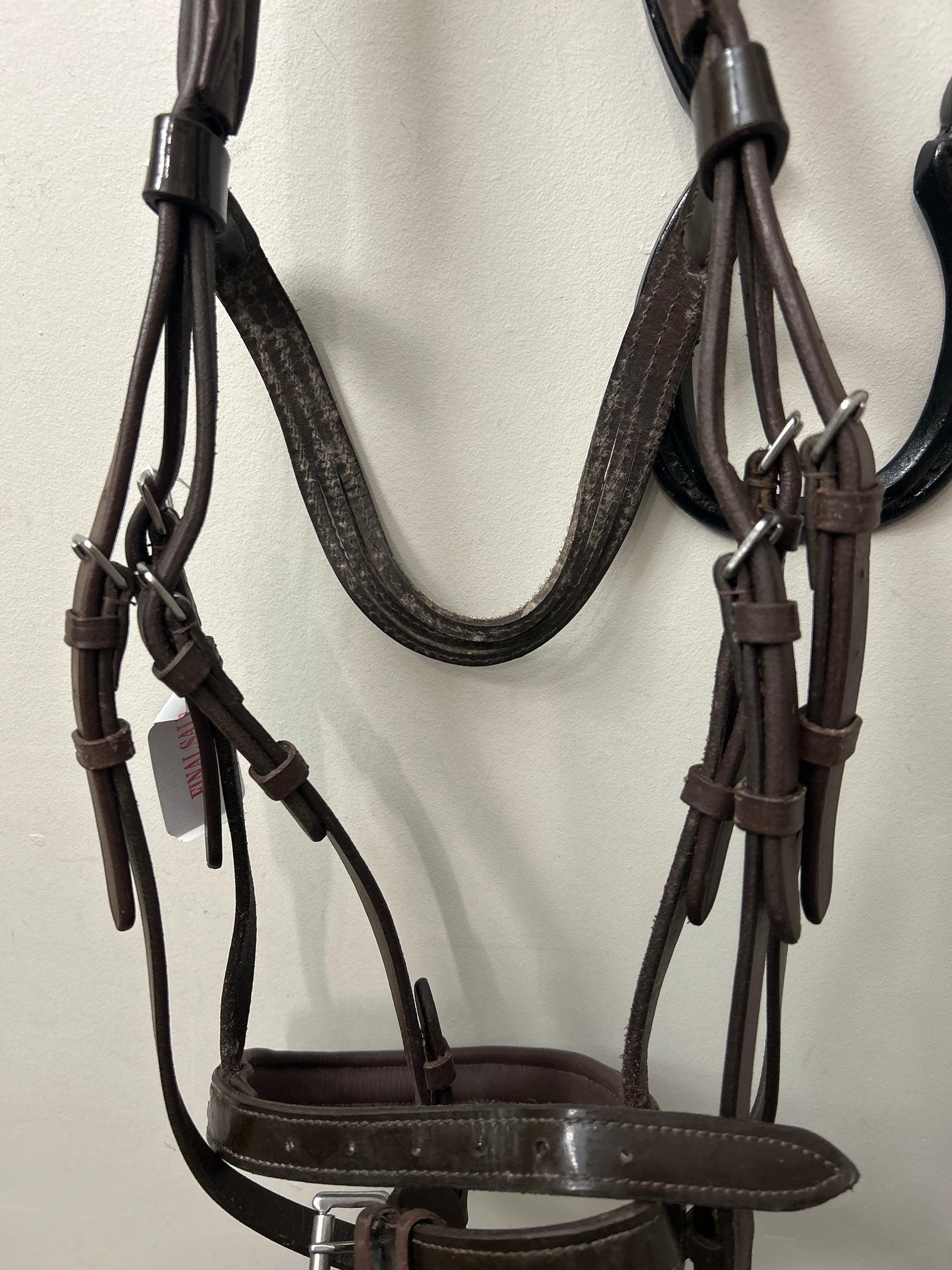 HKM Brown Patent Dressage Bridle-Bridle-Consignment-Evolution Equestrian Co.