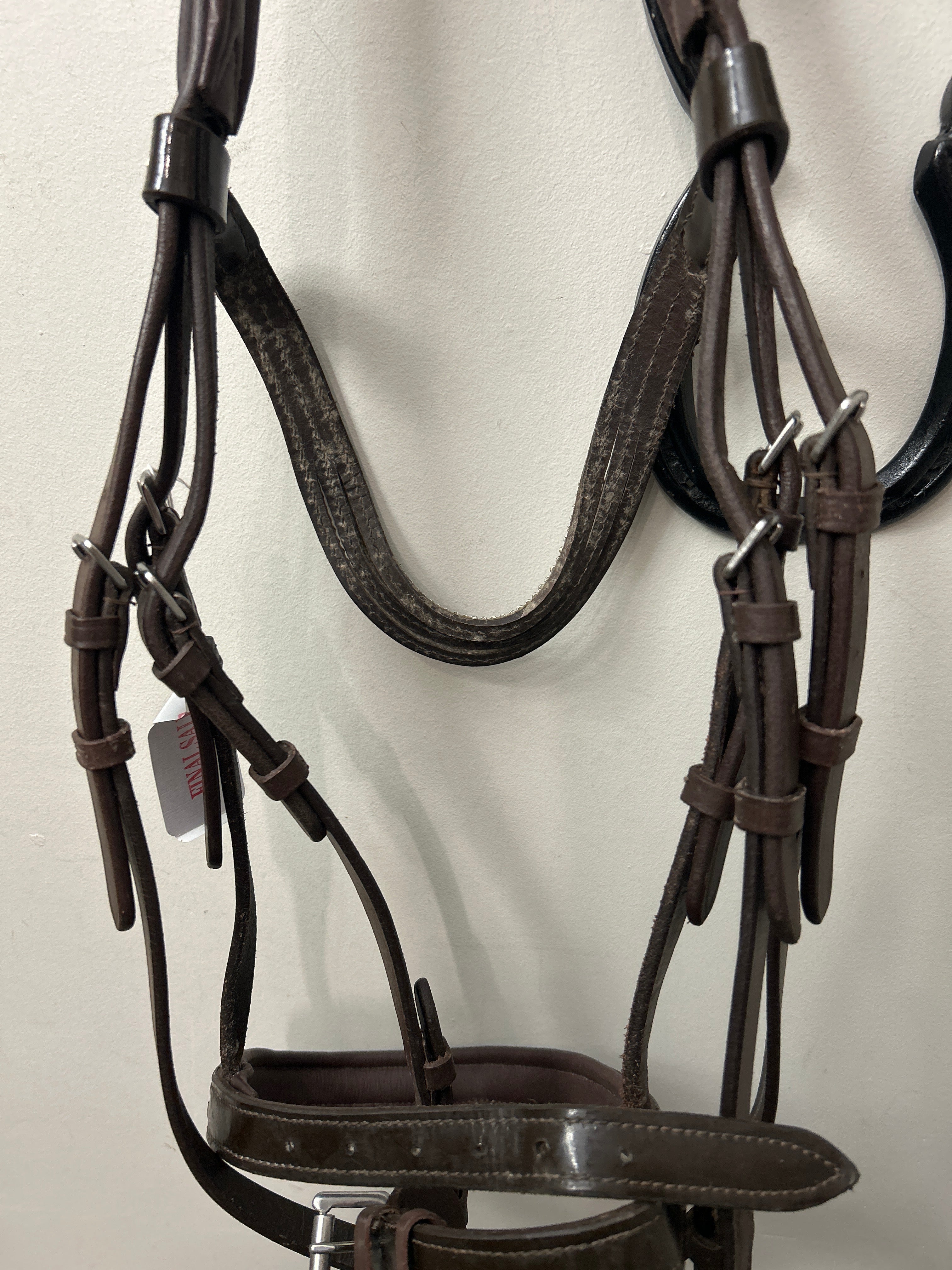 HKM Brown Patent Dressage Bridle-Bridle-Consignment-Evolution Equestrian Co.