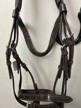 Load image into Gallery viewer, HKM Brown Patent Dressage Bridle-Bridle-Consignment-Evolution Equestrian Co.
