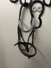 Load image into Gallery viewer, HKM Brown Patent Dressage Bridle-Bridle-Consignment-Evolution Equestrian Co.
