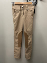 HKM Kids Jodhpur Breeches Tan Size 7/8-Breeches-Consignment-Evolution Equestrian Co.