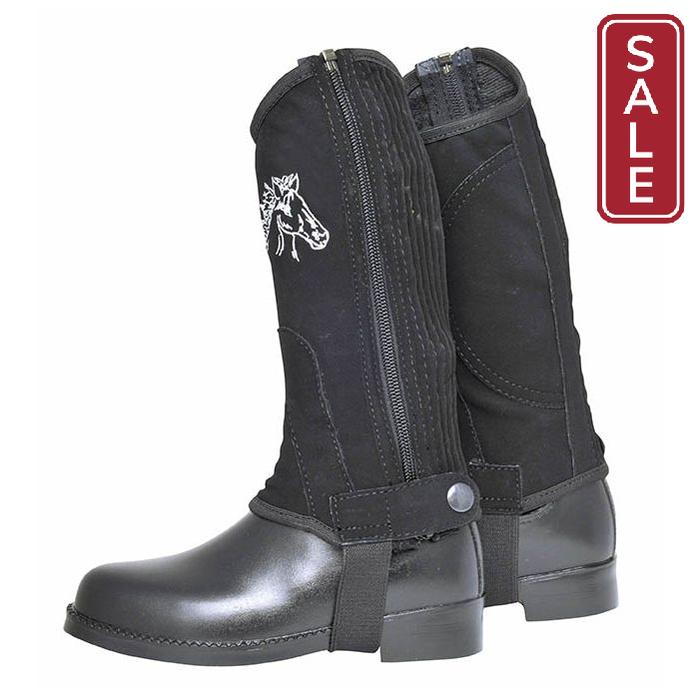 HKM Kids Suede Half Chaps-Half Chaps-HKM-4-Evolution Equestrian Co.