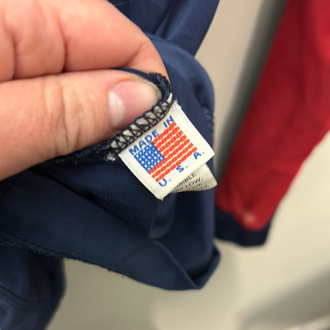 Haggerty's Sun Shirt Navy/Red Large-Riding Shirts-Consignment-Evolution Equestrian Co.