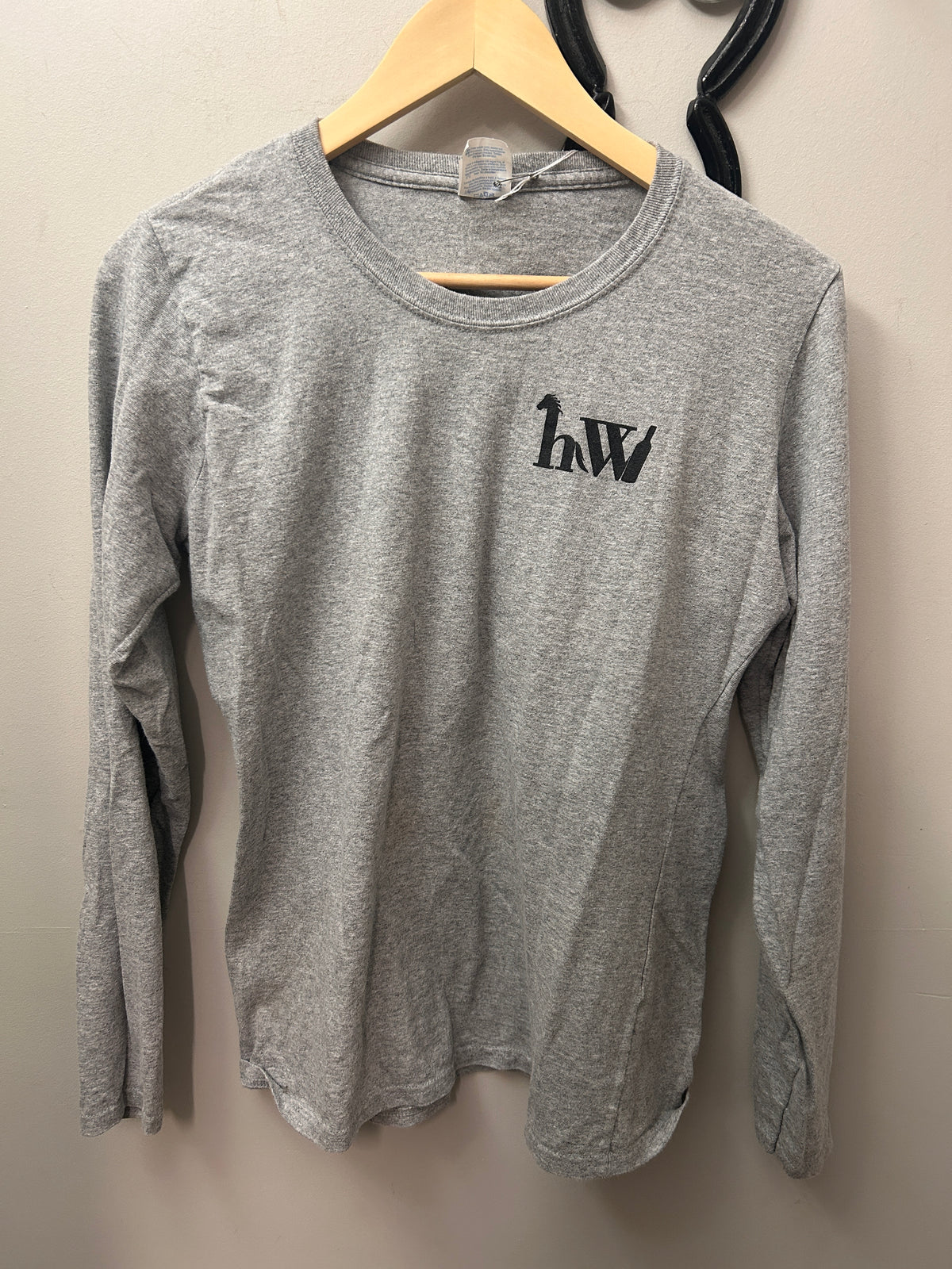 HahaWhatever Grey Wine Shirt Medium-Breeches-Consignment-Evolution Equestrian Co.