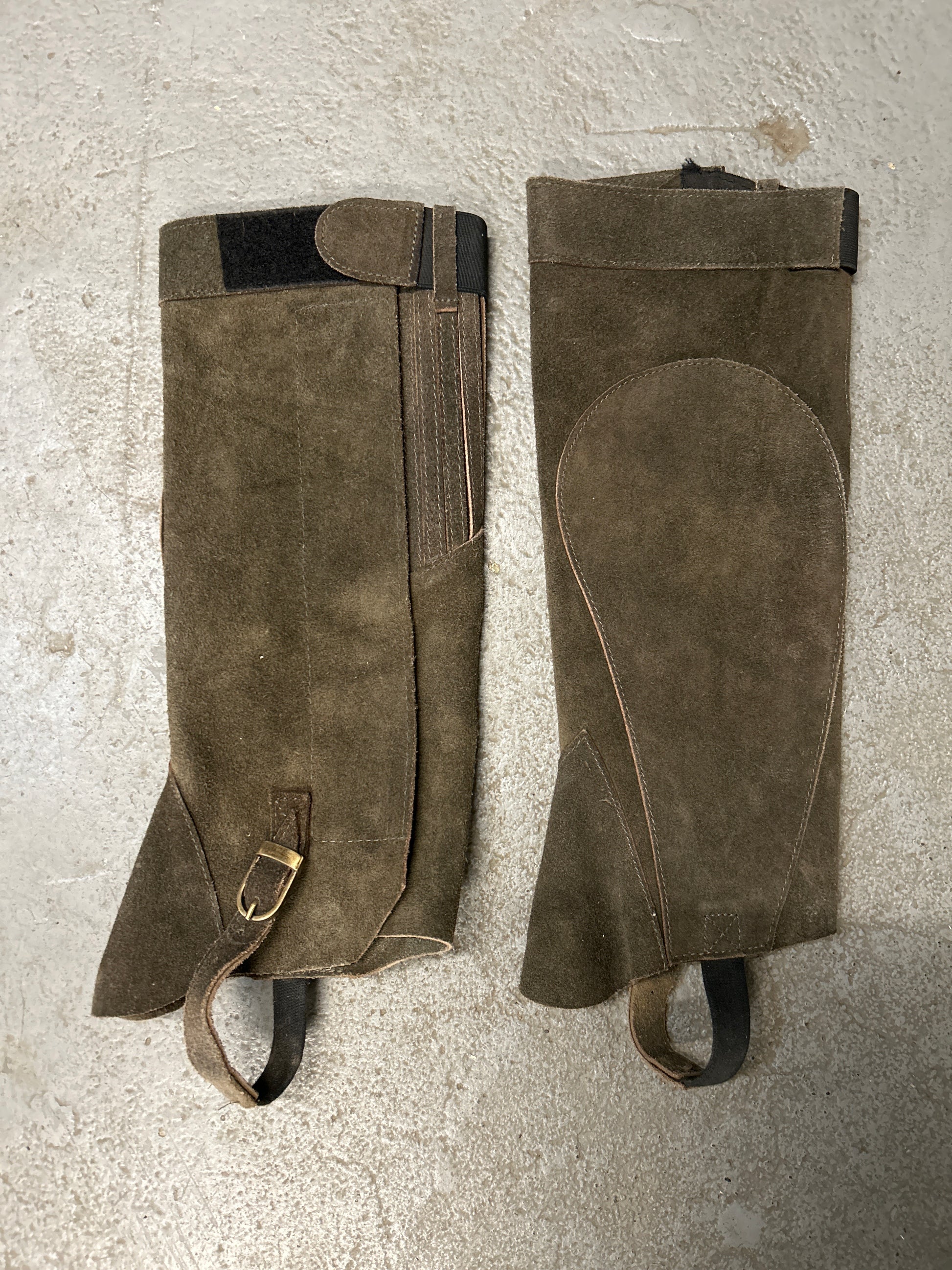 Half Chaps Brown Suede S-Half Chaps-Consignment-Evolution Equestrian Co.