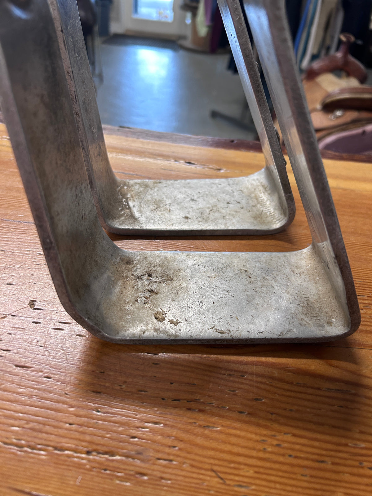 Handmade Angled Western Stirrups-Western Stirrups-Consignment-Evolution Equestrian Co.