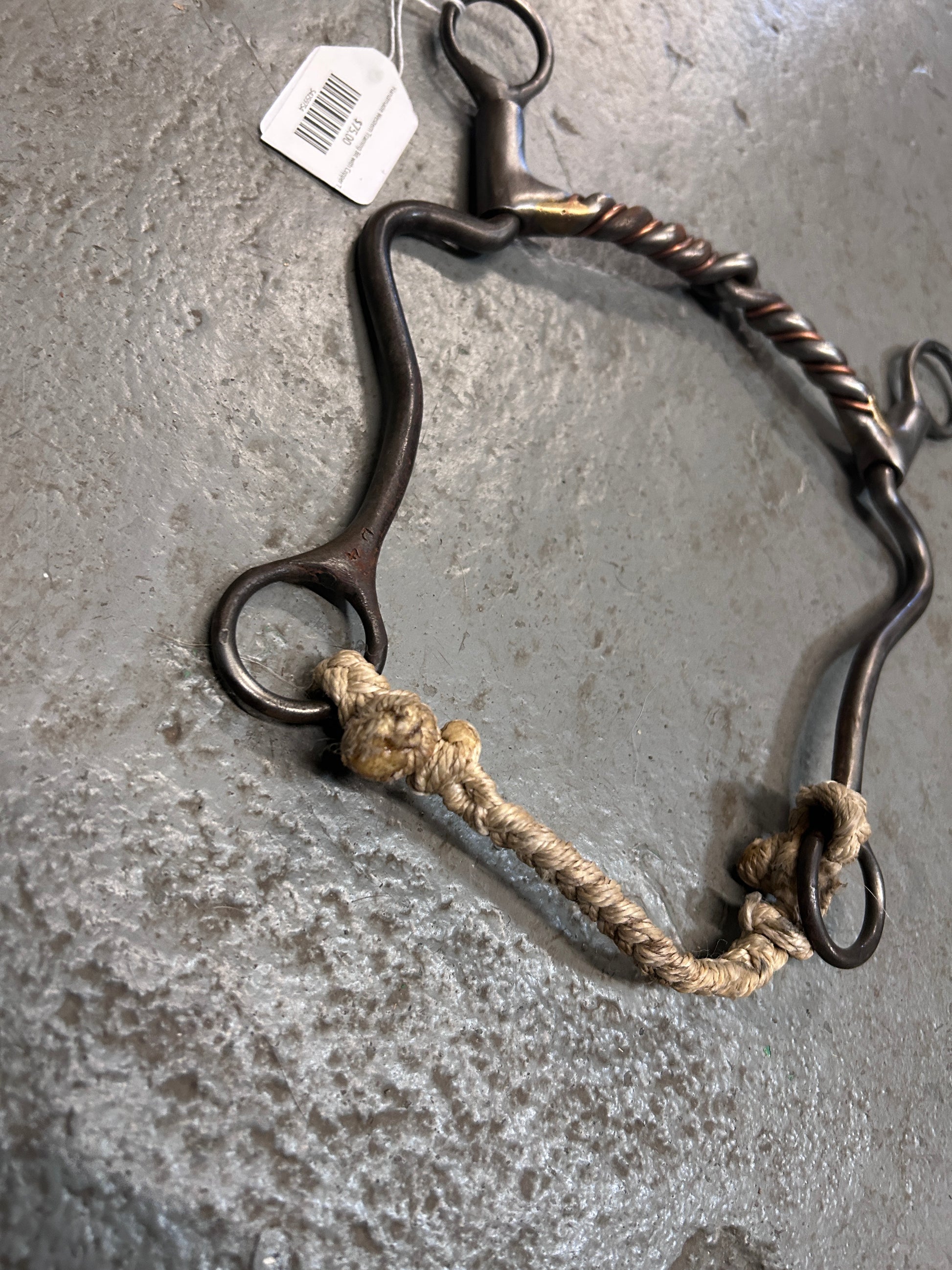 Handmade Western Training Bit with Copper Twist 5-1/4"-Bit-Consignment-Evolution Equestrian Co.