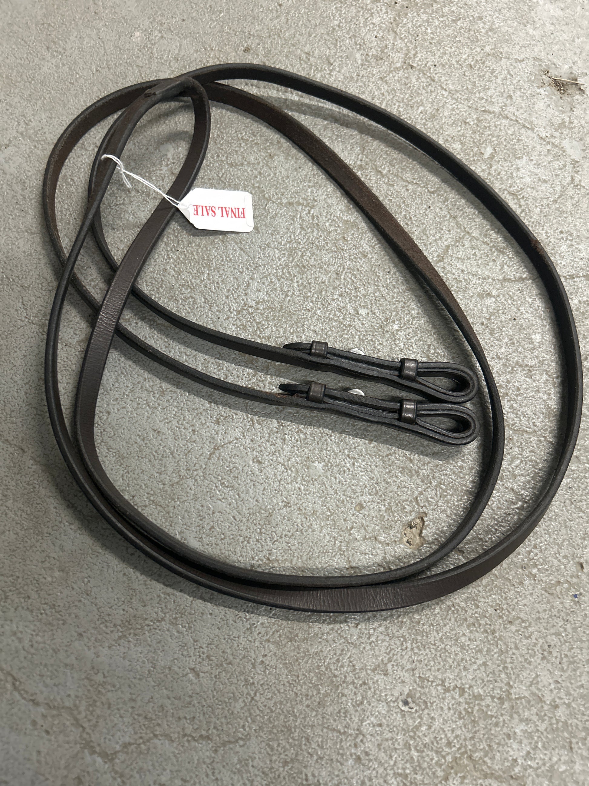 Havana Curb Rein-English Reins-Consignment-Evolution Equestrian Co.