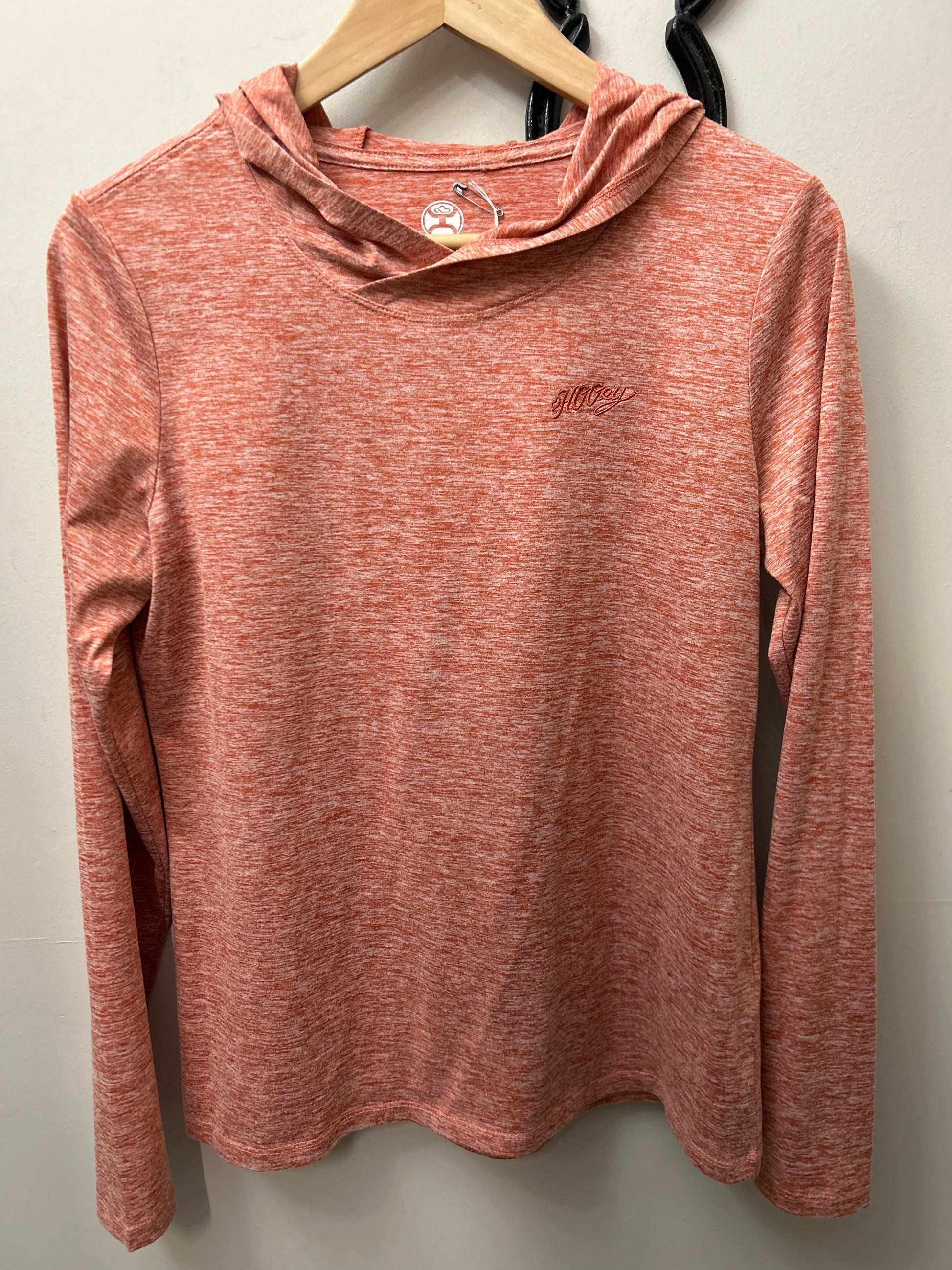Hooey Easy Breezy Heather Shirt Peach Small-Riding Shirts-Consignment-Evolution Equestrian Co.
