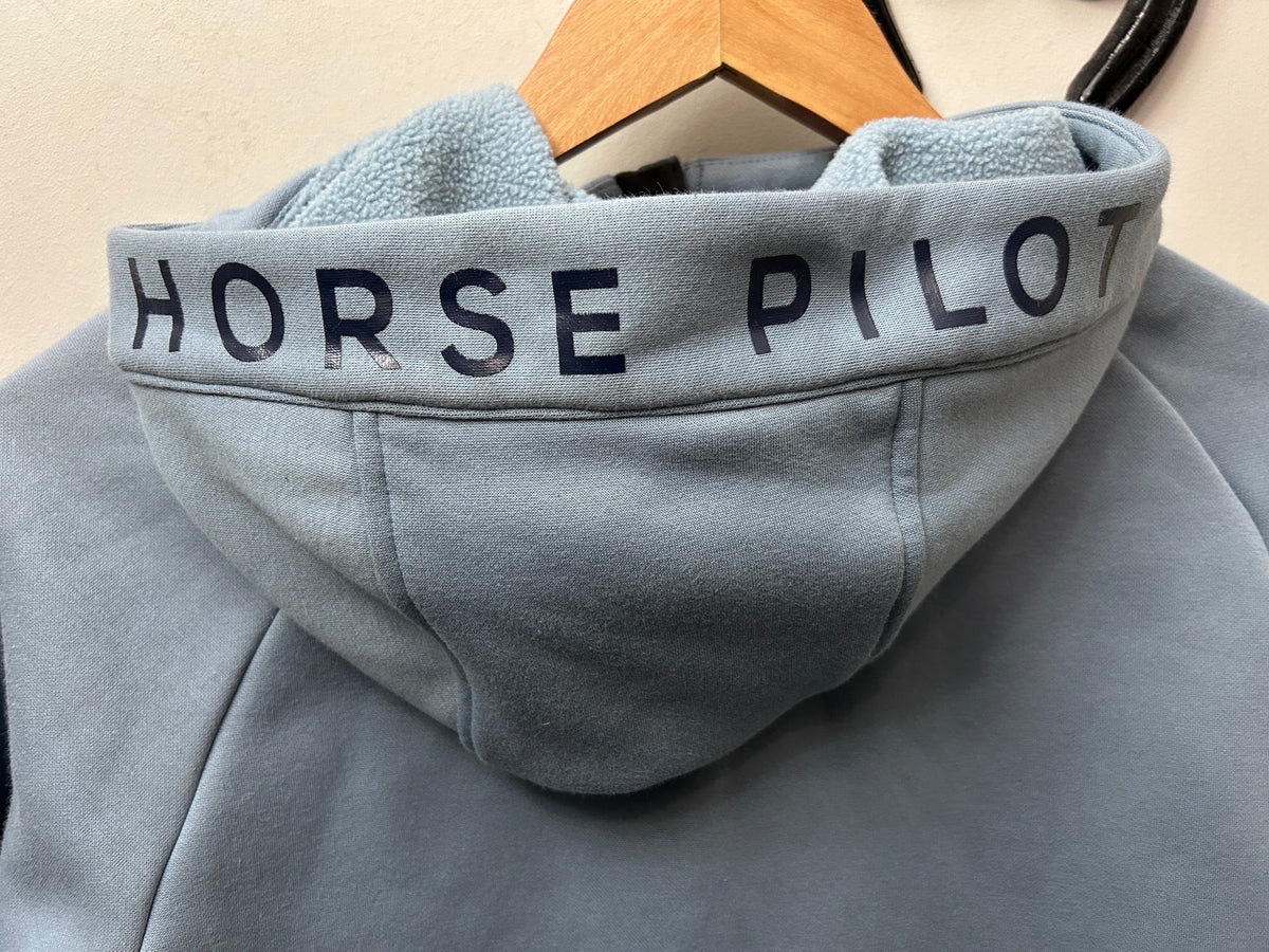 Horse Pilot Light Blue Sweater Medium-Sweatershirt-Consignment-Evolution Equestrian Co.