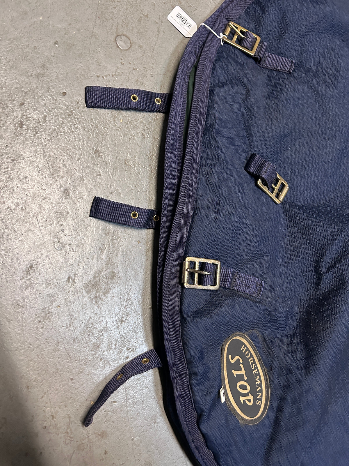 Horseman's Stop Navy Winter Hood Large-Horse Blankets & Sheets-Consignment-Evolution Equestrian Co.