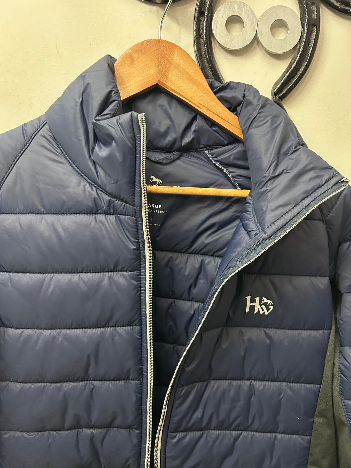 Horseware Ireland Navy Hybrid Jacket Large-Vest-Consignment-Evolution Equestrian Co.