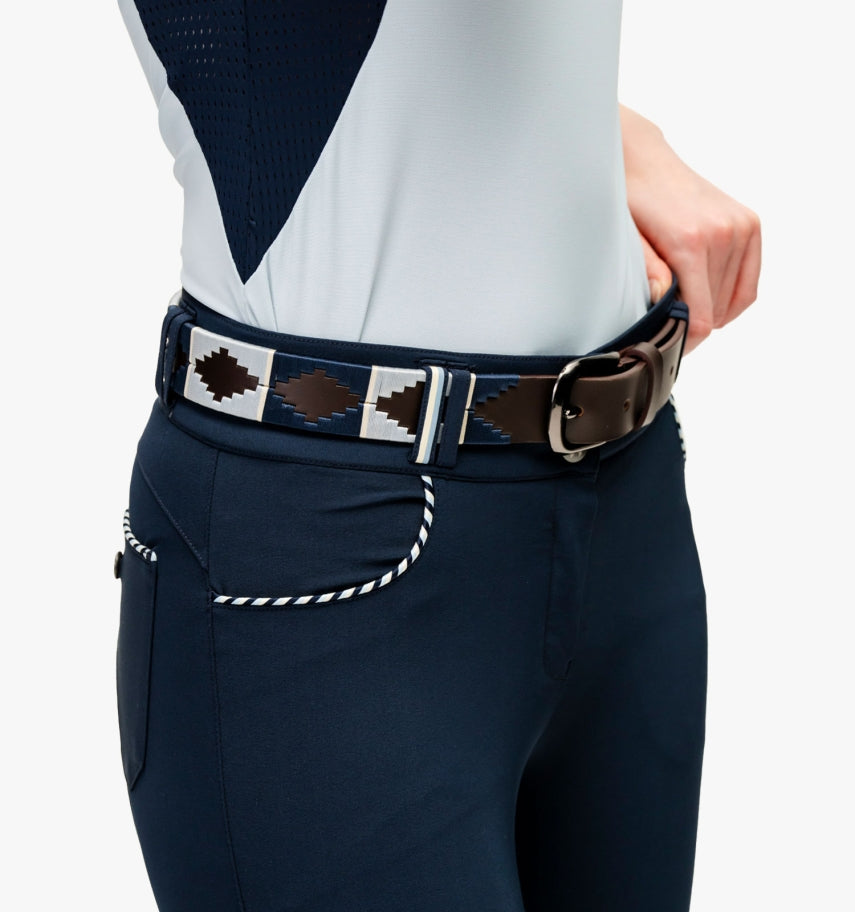 Horseware Ireland Newmarket Belt Navy Medium-Belt-Consignment-Evolution Equestrian Co.
