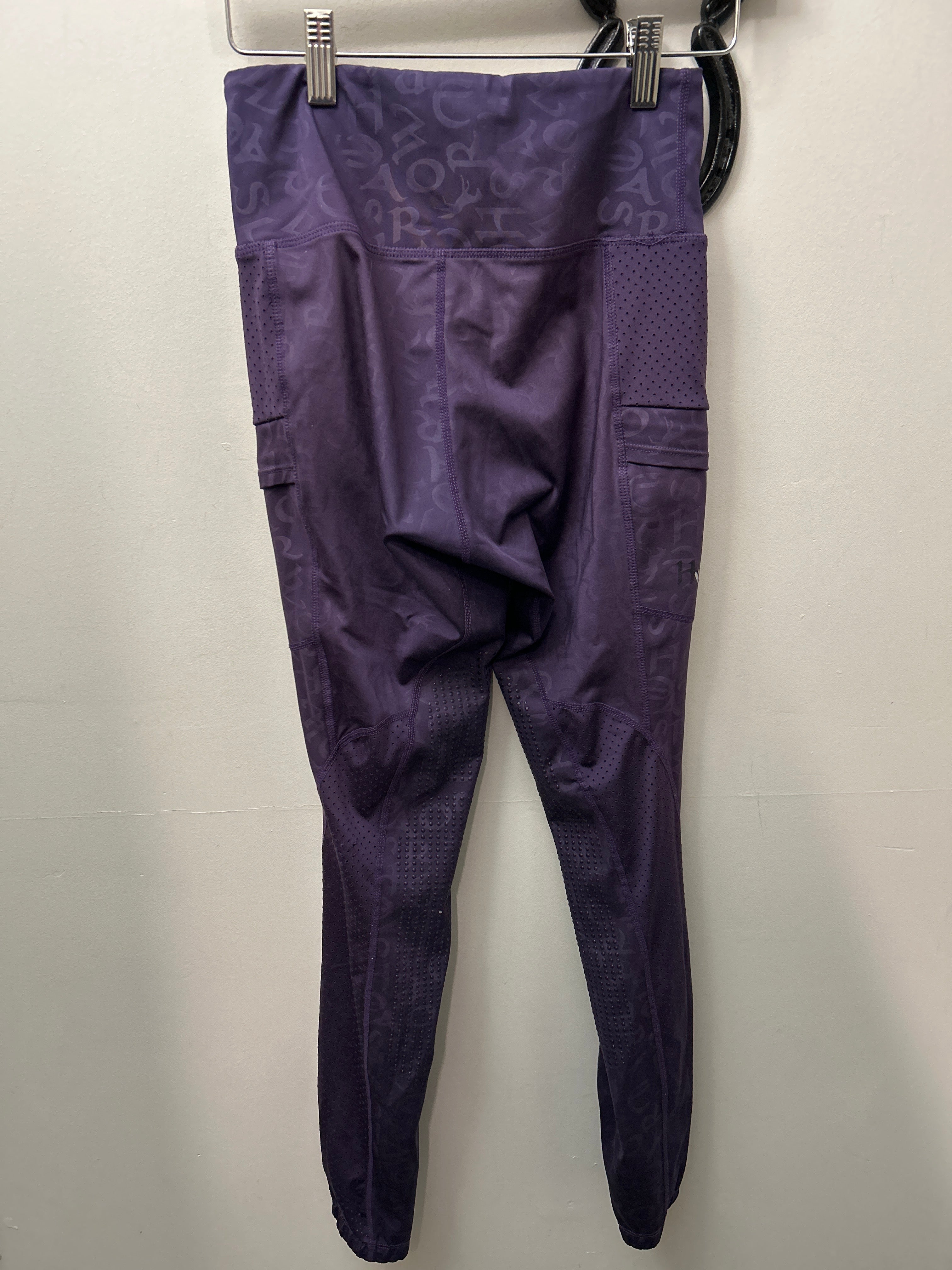 Horseware Ireland Riding Tights Purple Small-Breeches-Consignment-Evolution Equestrian Co.
