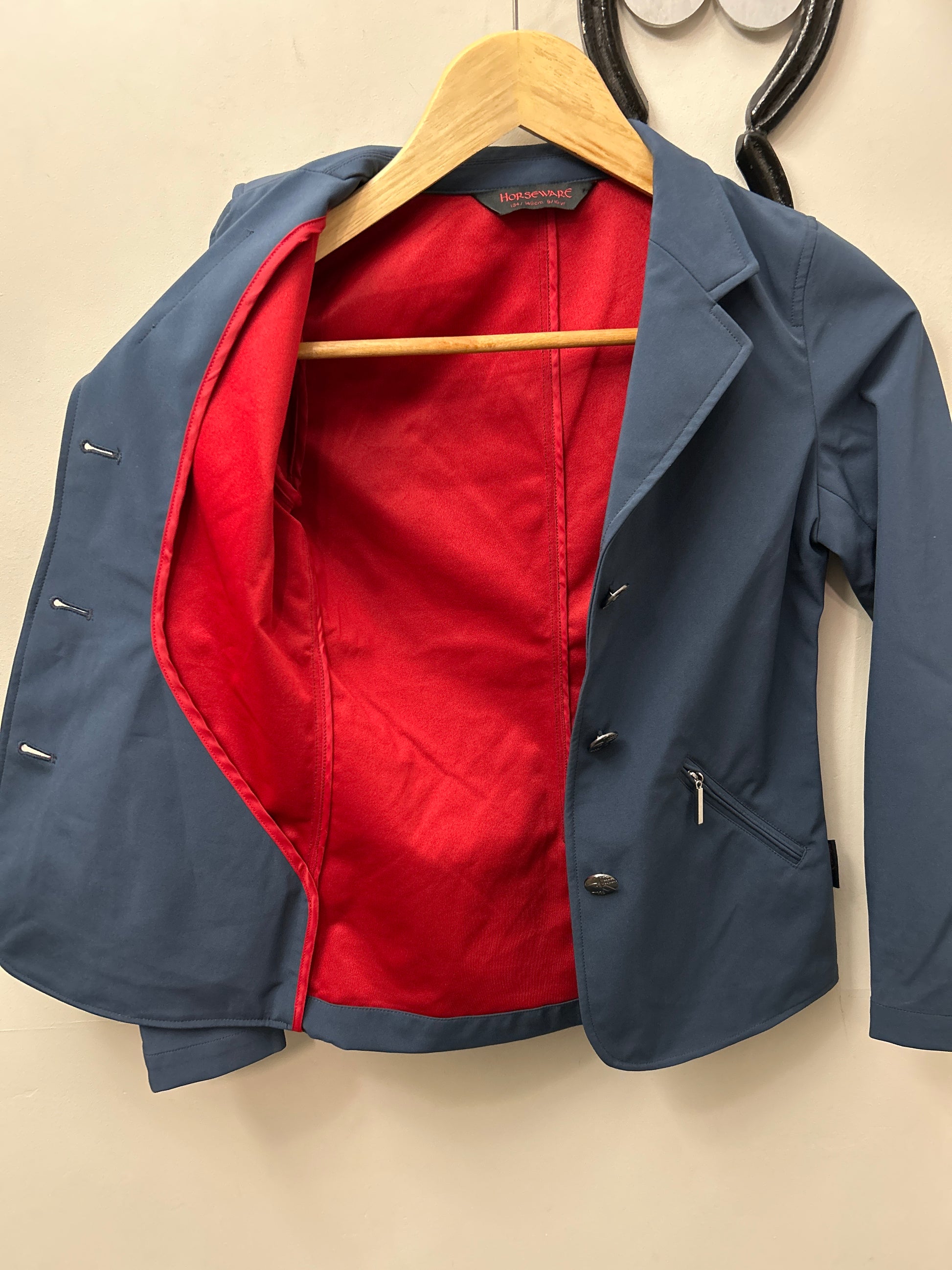 Horseware Ireland Show Coat Navy 9/10yr-Show Jacket-Consignment-Evolution Equestrian Co.