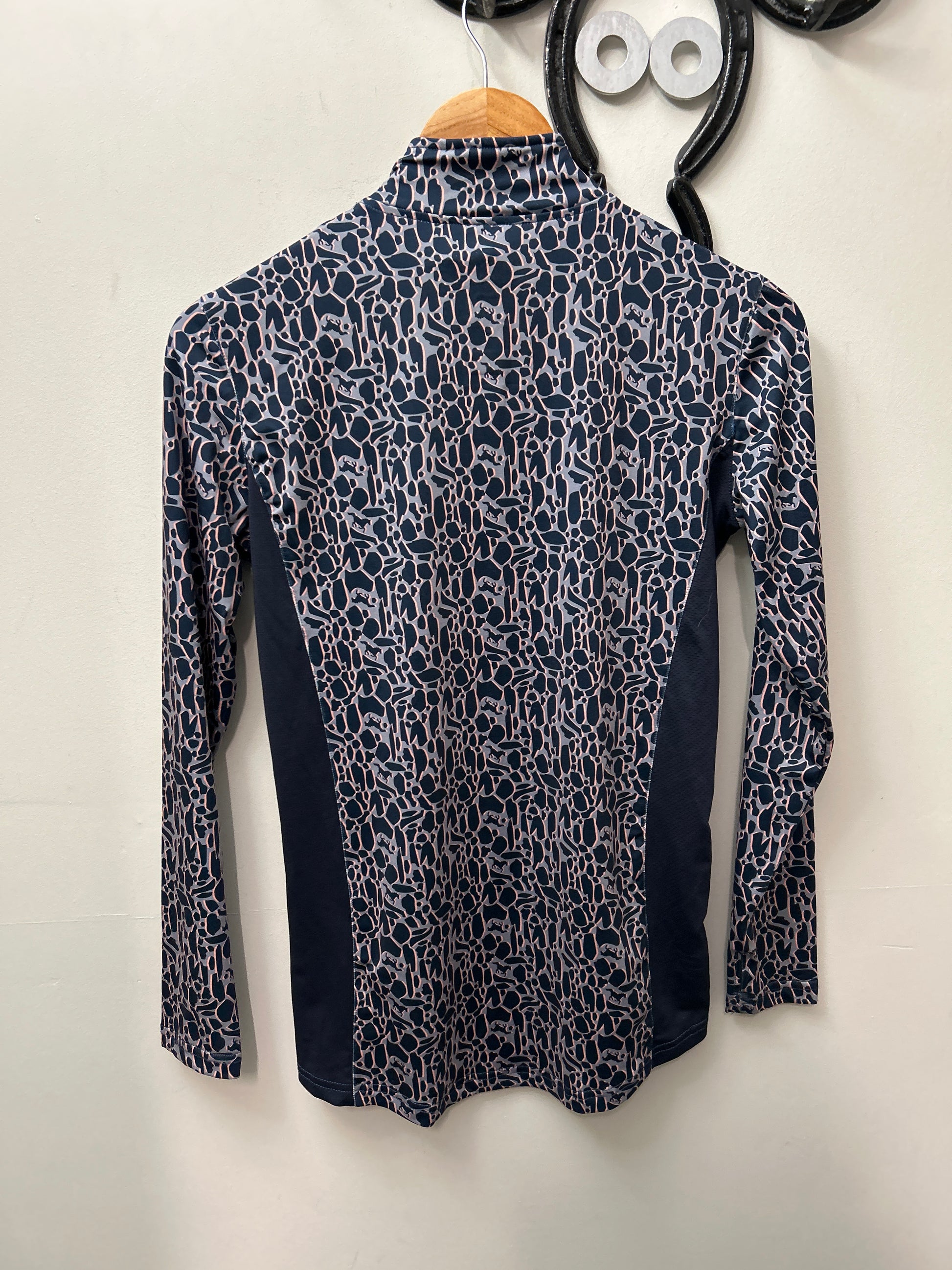 Horseware Pink and Navy Sun Shirt Medium-Riding Shirts-Consignment-Evolution Equestrian Co.