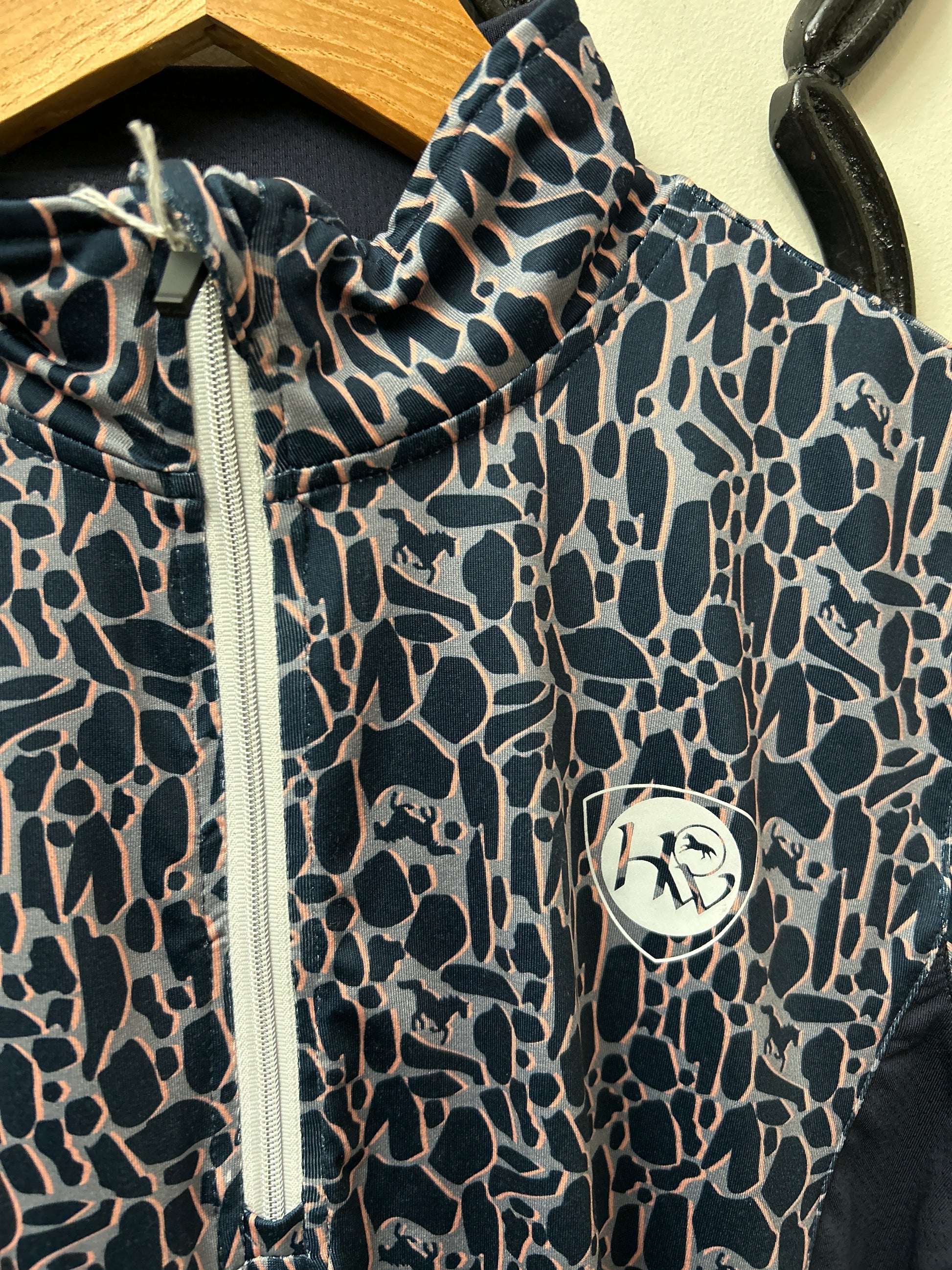 Horseware Pink and Navy Sun Shirt Medium-Riding Shirts-Consignment-Evolution Equestrian Co.