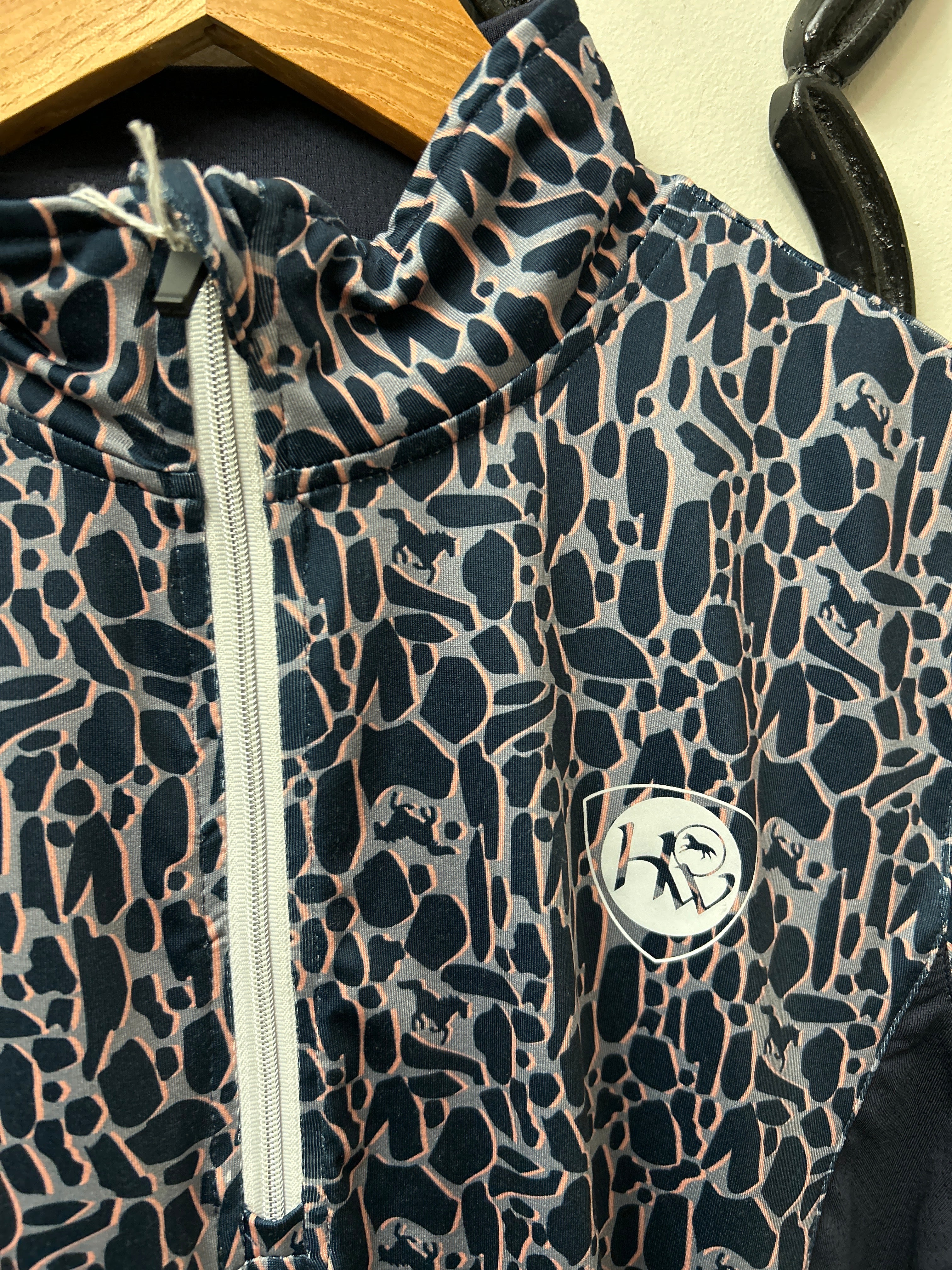 Horseware Pink and Navy Sun Shirt Medium-Riding Shirts-Consignment-Evolution Equestrian Co.
