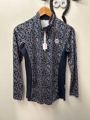 Horseware Pink and Navy Sun Shirt Medium-Riding Shirts-Consignment-Evolution Equestrian Co.