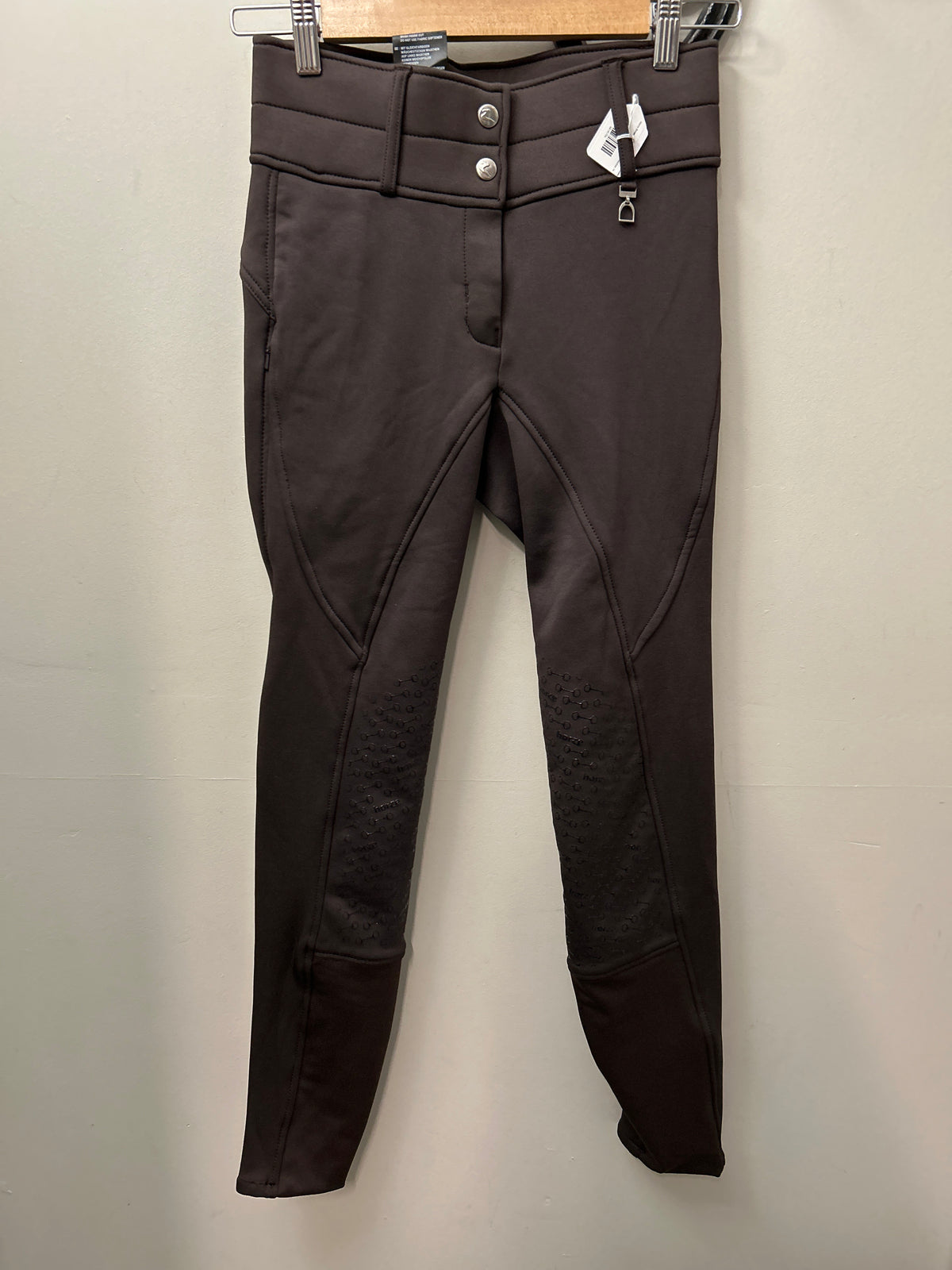 Horze Brown Knee Patch Winter Breeches 24-Breeches-Consignment-Evolution Equestrian Co.