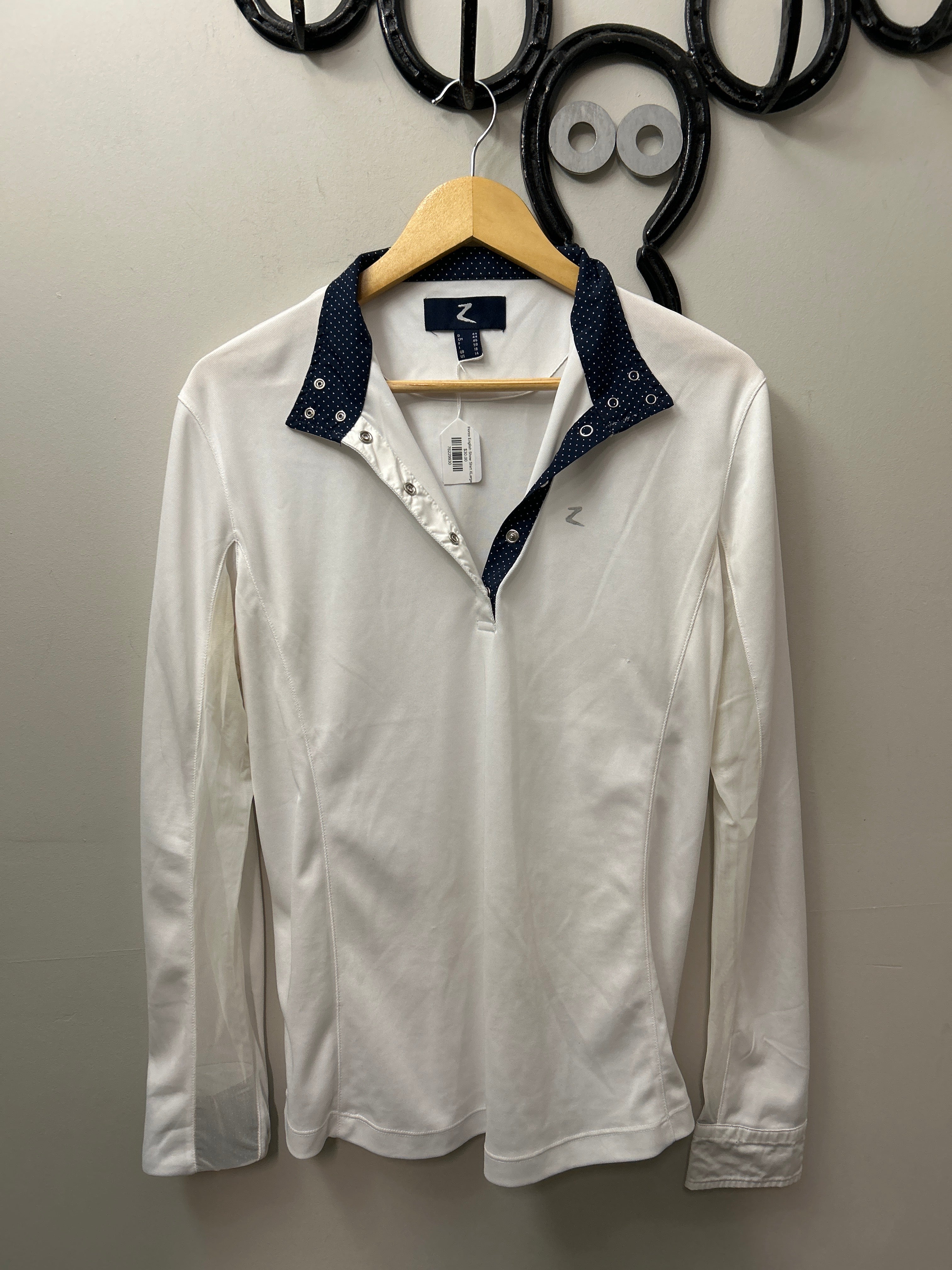 Horze English Show Shirt XLarge-Riding Shirts-Consignment-Evolution Equestrian Co.