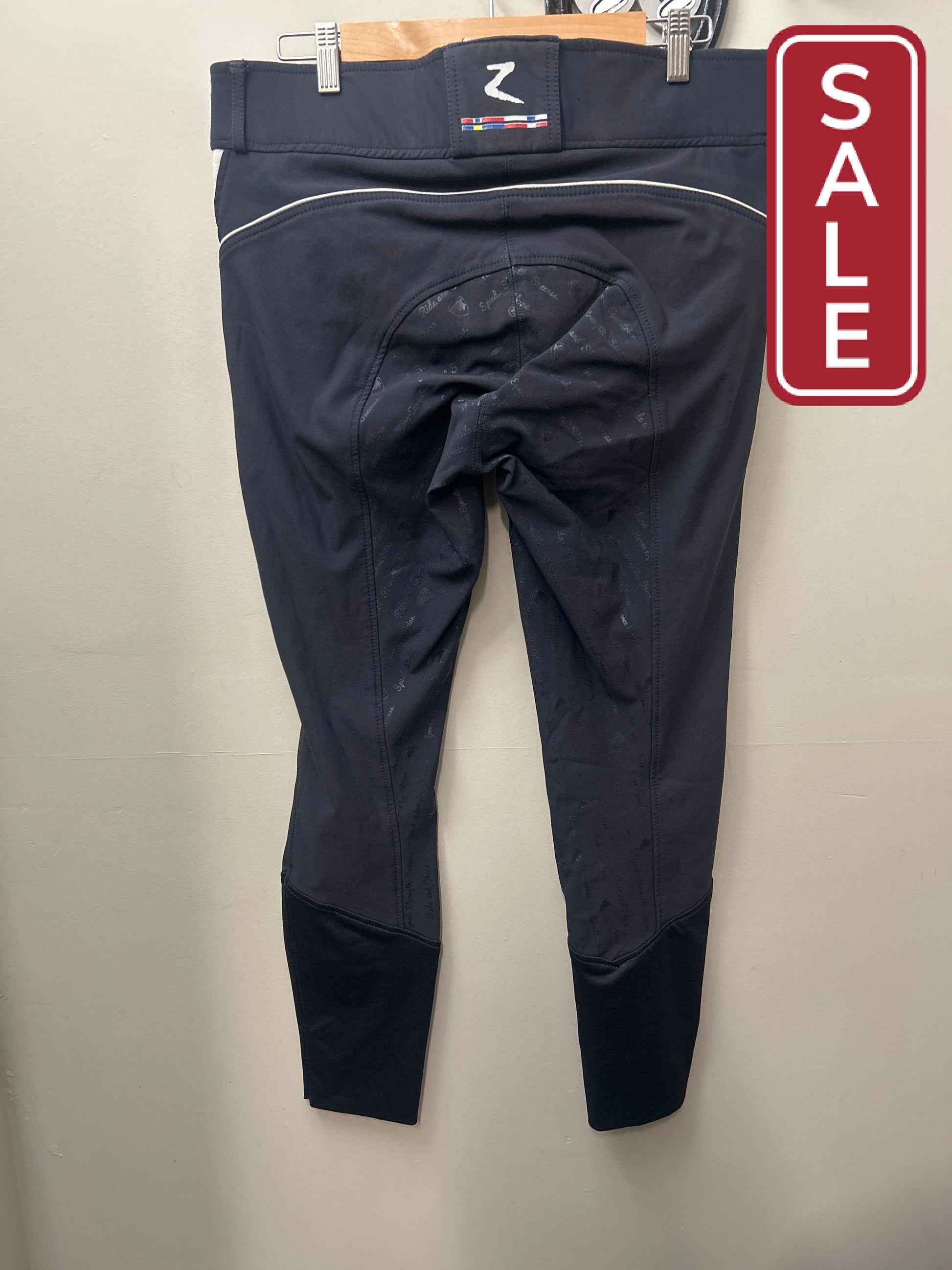 Horze Full Seat Silicone Navy Breeches-Breeches-Consignment-Evolution Equestrian Co.