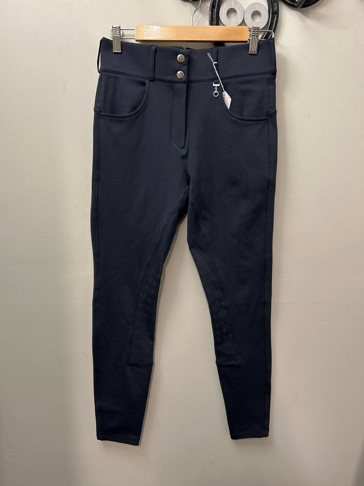 Horze Navy Winter Riding Tights 26-Breeches-Consignment-Evolution Equestrian Co.