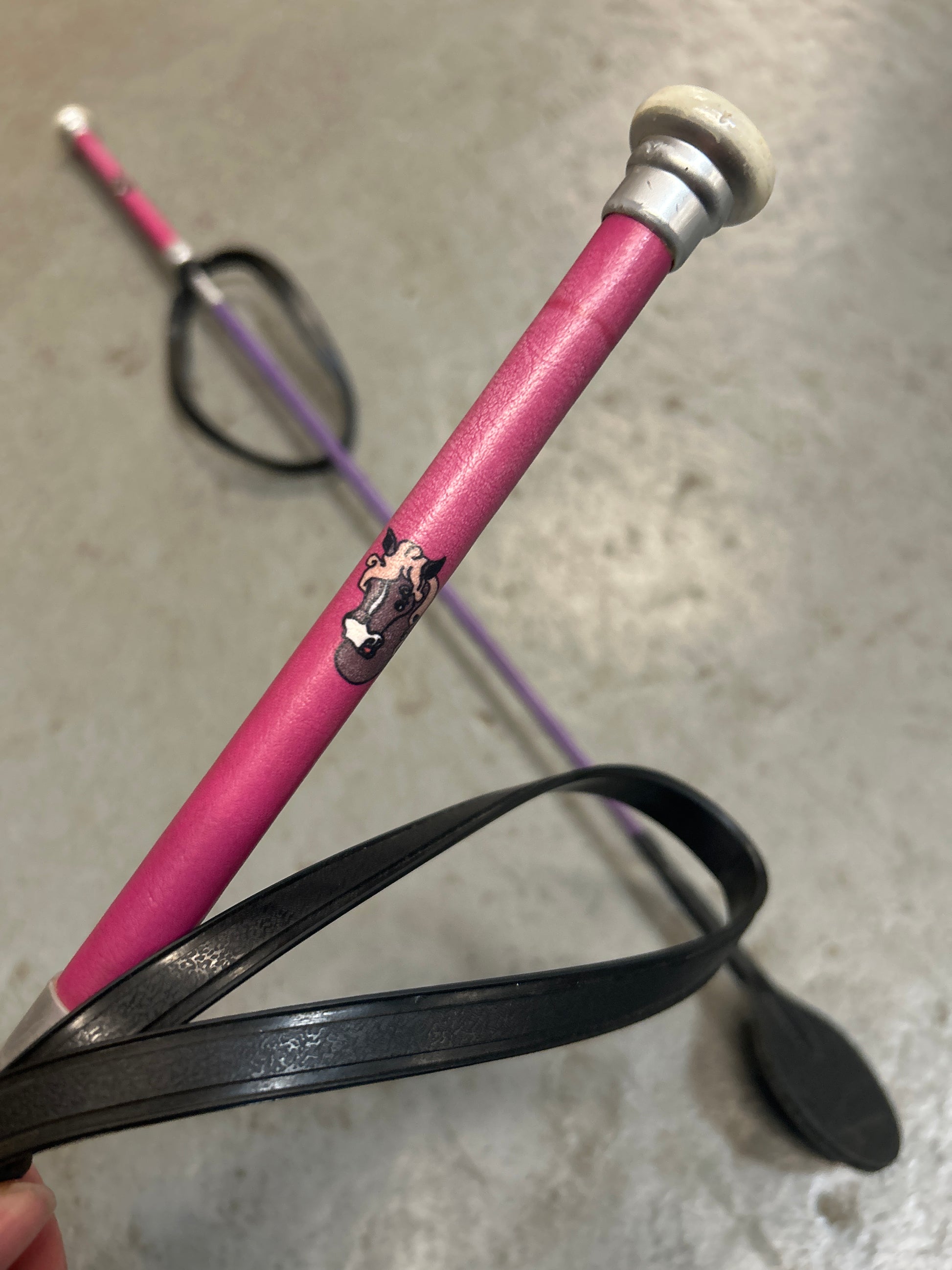 Horze Pink/Purple Crop 26"-Horse Training-Consignment-Evolution Equestrian Co.